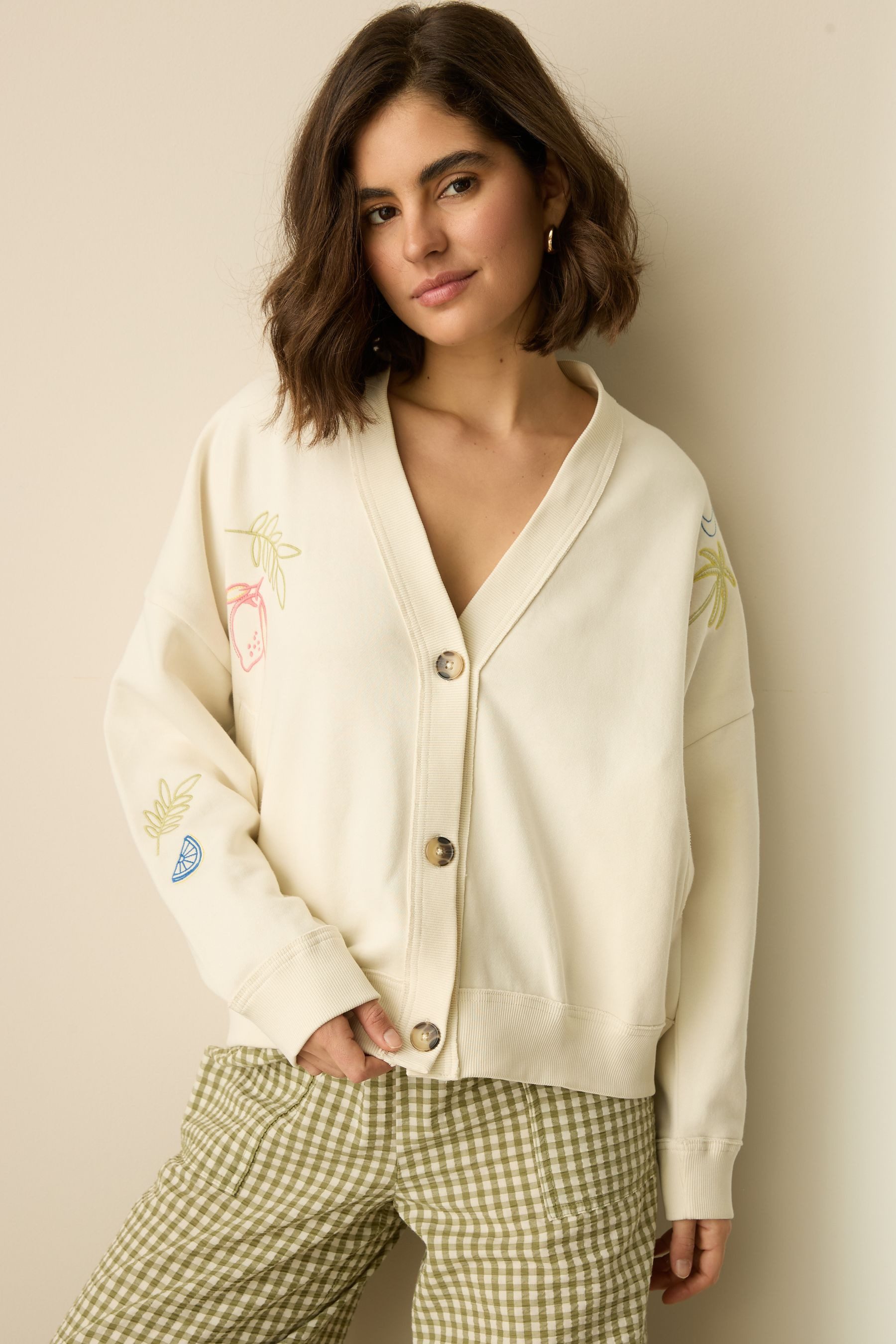 Next Strickjacke Relaxed Fit Button-down-Strickjacke mit günstig online kaufen