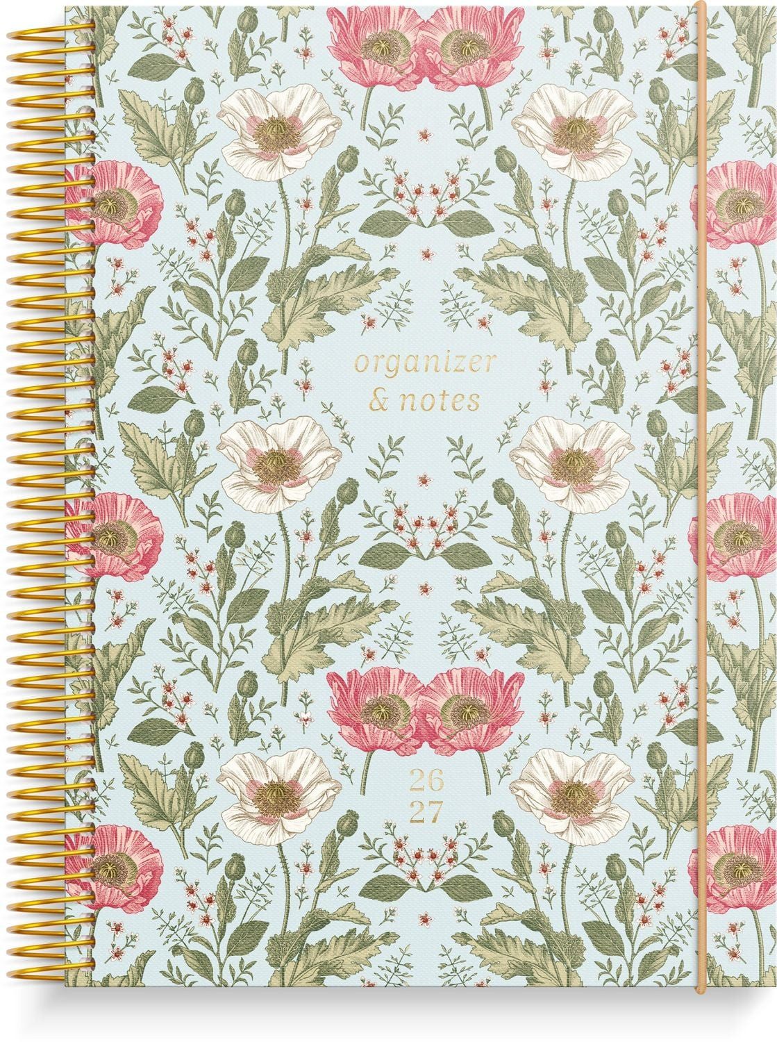 Wandkalender Organizer & Notes A5 26/27 Blumen