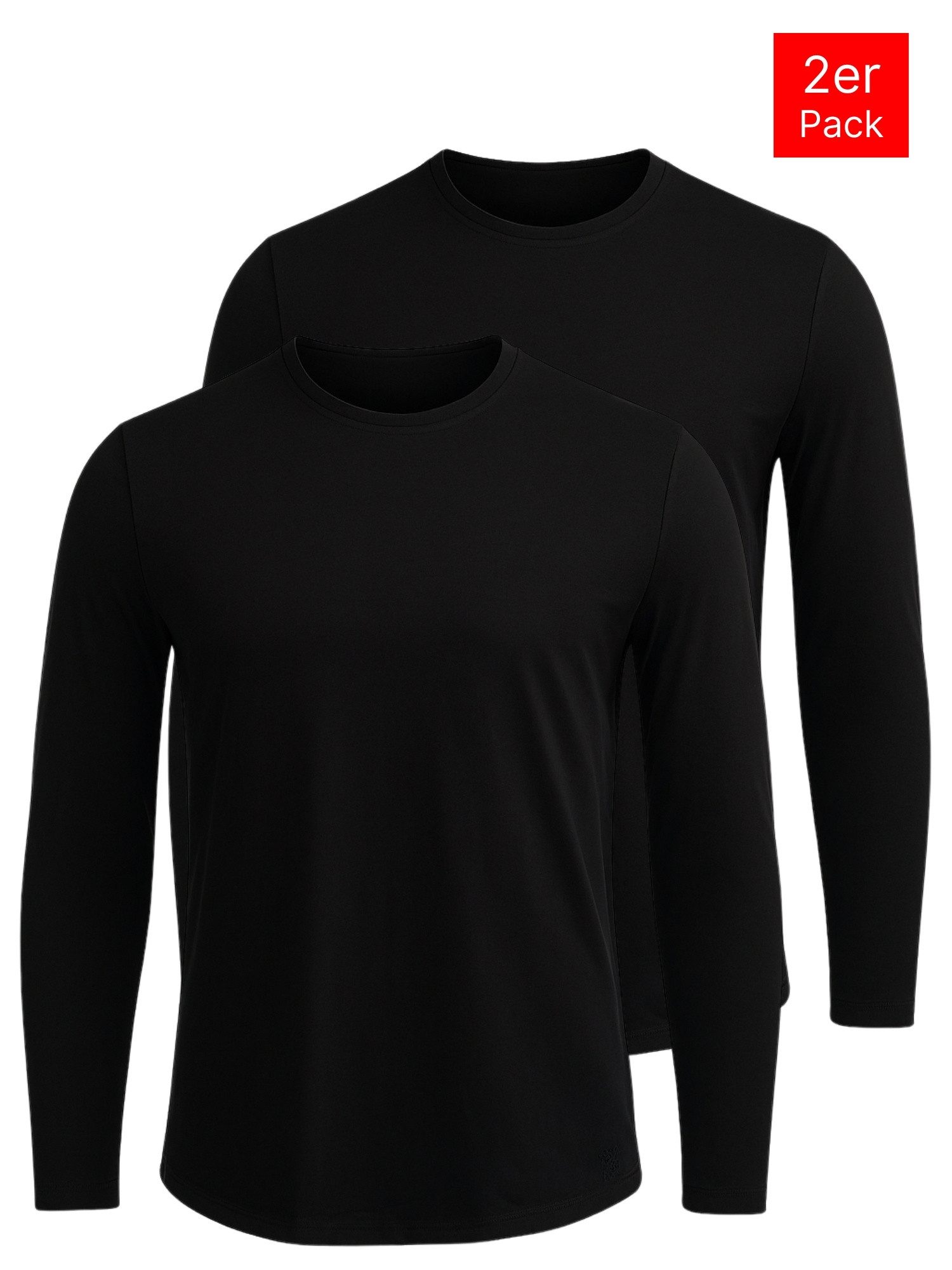Tazzio Rundhalspullover Langarmshirt E108 (Packung, 2-tlg) günstig online kaufen