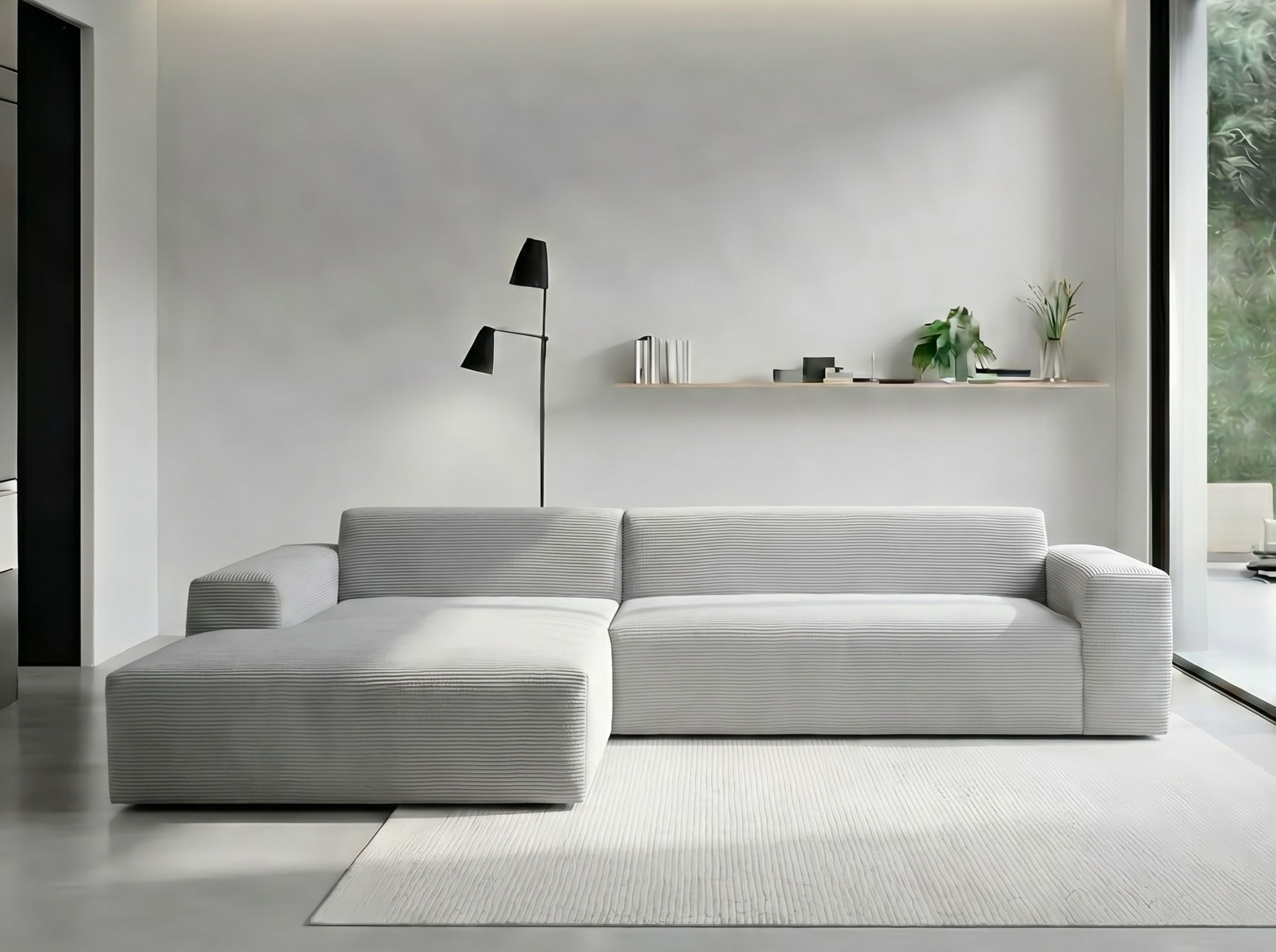 WERK2 Ecksofa Zeus-XL, B/T: 311/210 cm, Mega-Sofa mit großer Sitztiefe, modern, Curvy Trend Garnitur mit urbaner Optik, bequem, Big-Sofa, L-Form