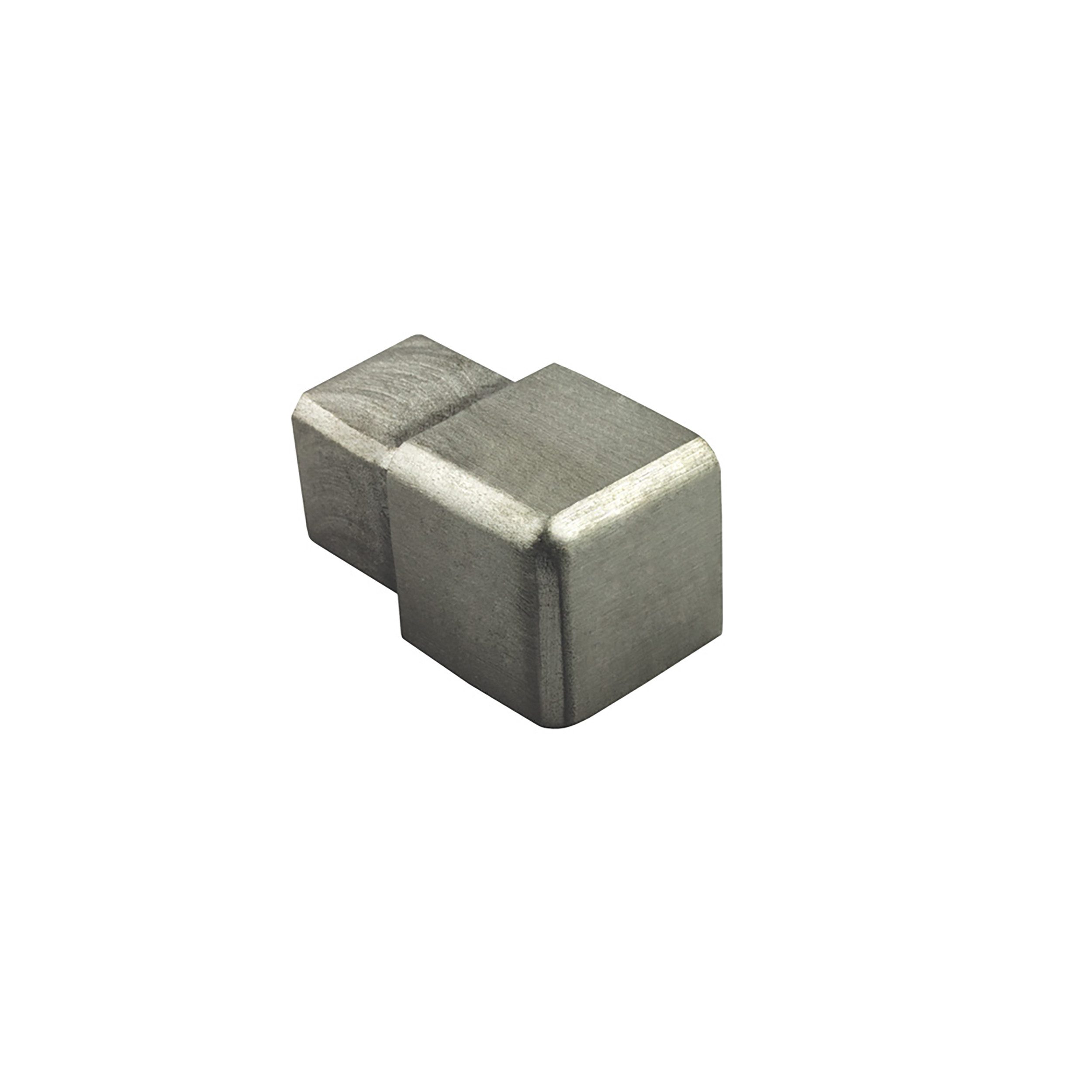 tktrading24 Abschlussprofil Quadrat Edelstahlprofil Fliesenschiene Edelstahl V2A L300cm H10-11mm, 11 mm silber gebürstet
