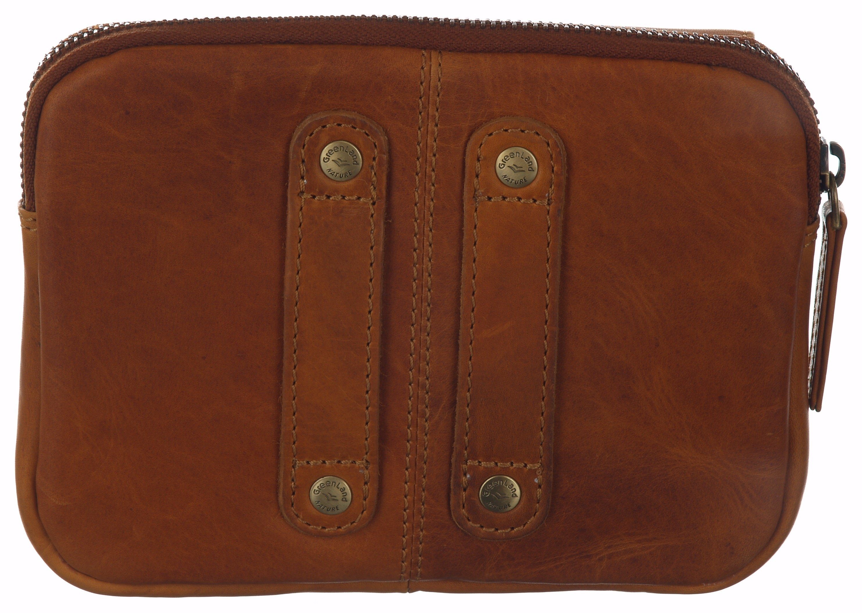 GreenLand Nature Gürteltasche Soft&Safe, aus Kalbsleder mit RFID Technologie