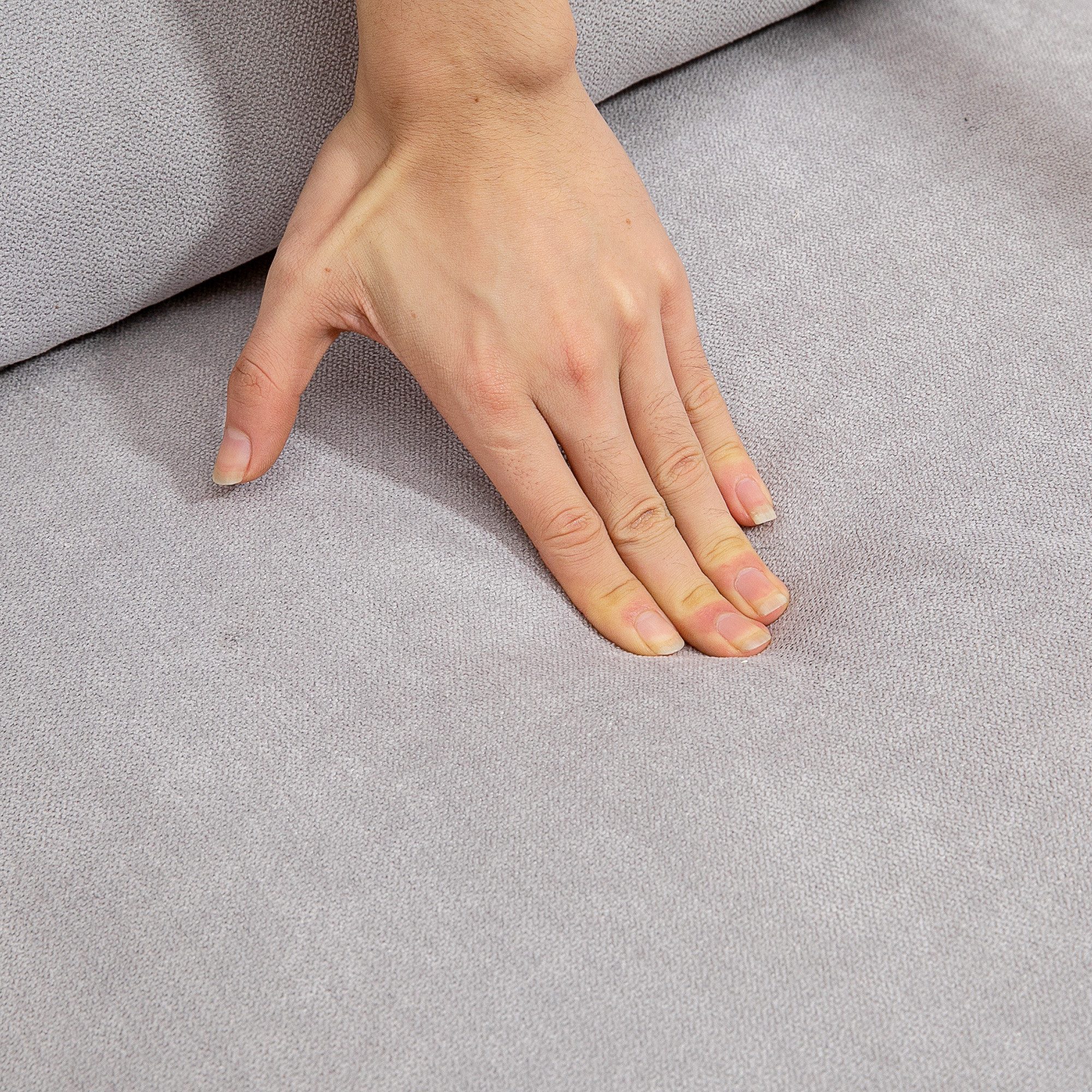 HOMCOM Relaxsessel mit Armlehne, Lendenkissen (Polstersessel, 1-St., Loungesessel), für Schlafzimmer, Wohnzimmer, Grau