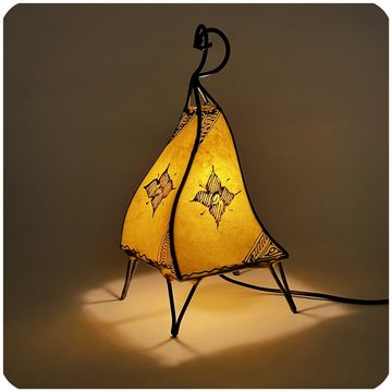 SIMANDRA Stehlampe marokkanische Lederlampe Mellah Orient 35-38 cm, ohne Leuchtmittel