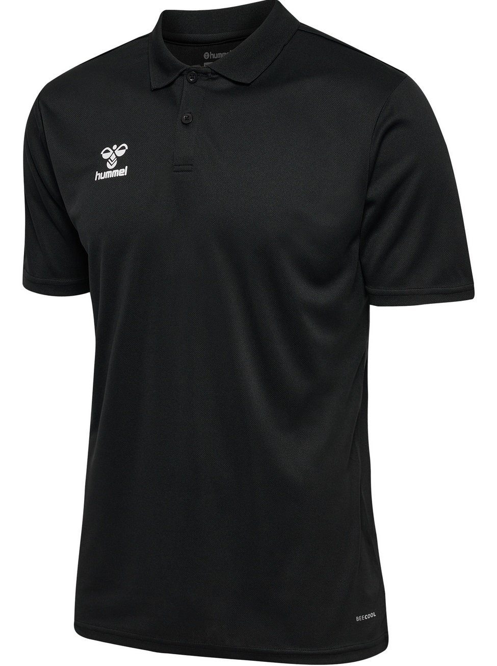 Poloshirt hmlESSENTIAL (100% rec. Polyester) Kurzarm schwarz Herren