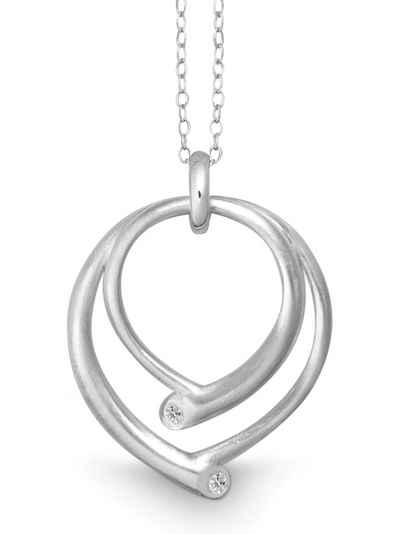 Quinn Silberkette Quinn Damen-Kette 925er Silber 2 Diamant