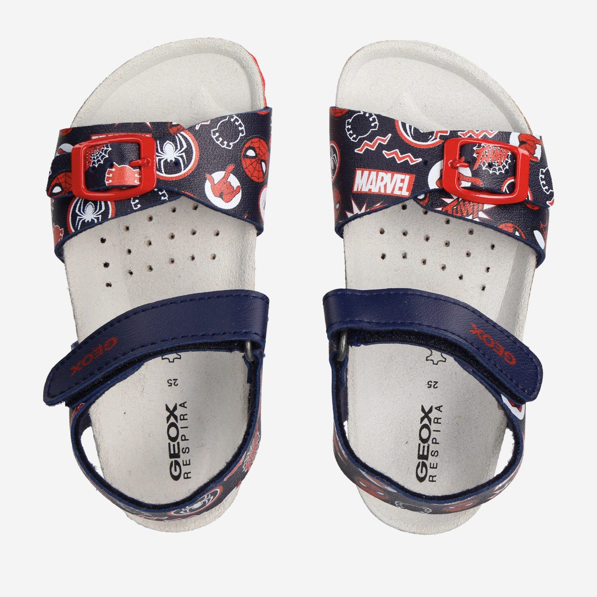 Geox GEOX CHALKI BOY, Sandalen, Blau / Rot, Kinder Sandale
