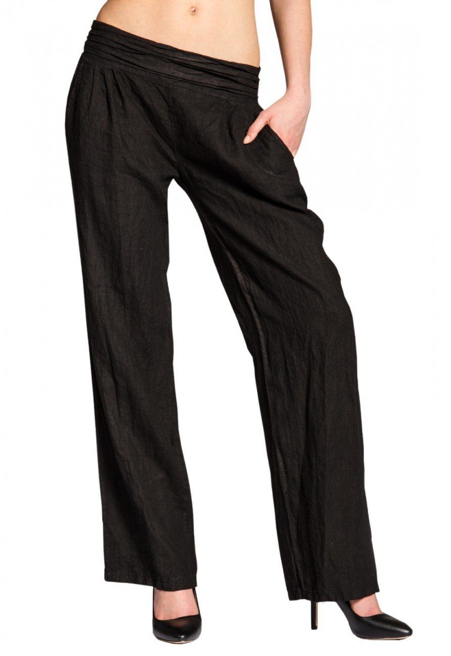 Caspar Leinenhose KHS020 Damen Casual Leinen günstig online kaufen