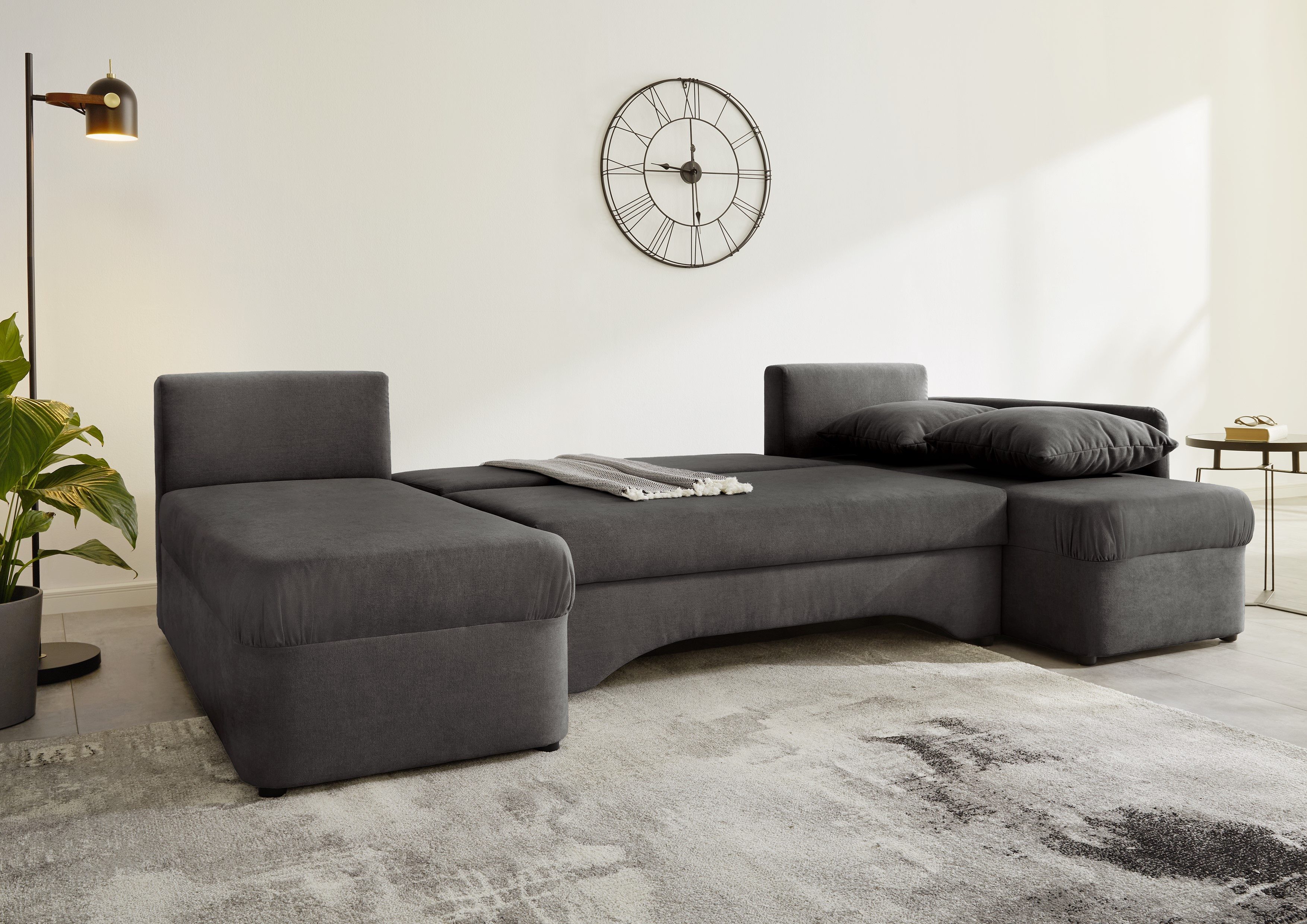 Jockenhöfer Gruppe Wohnlandschaft "Arktis U-Form, B: 260 cm" mit Bettfunkti günstig online kaufen