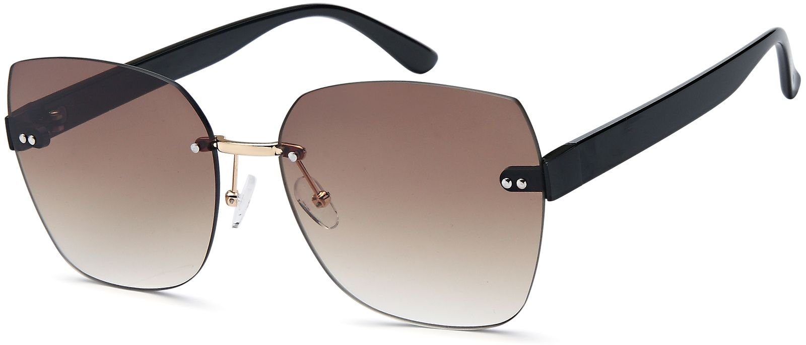 Getönt / Braun Schwarz Glas (1-St) Sonnenbrille Gestell Verlauf styleBREAKER