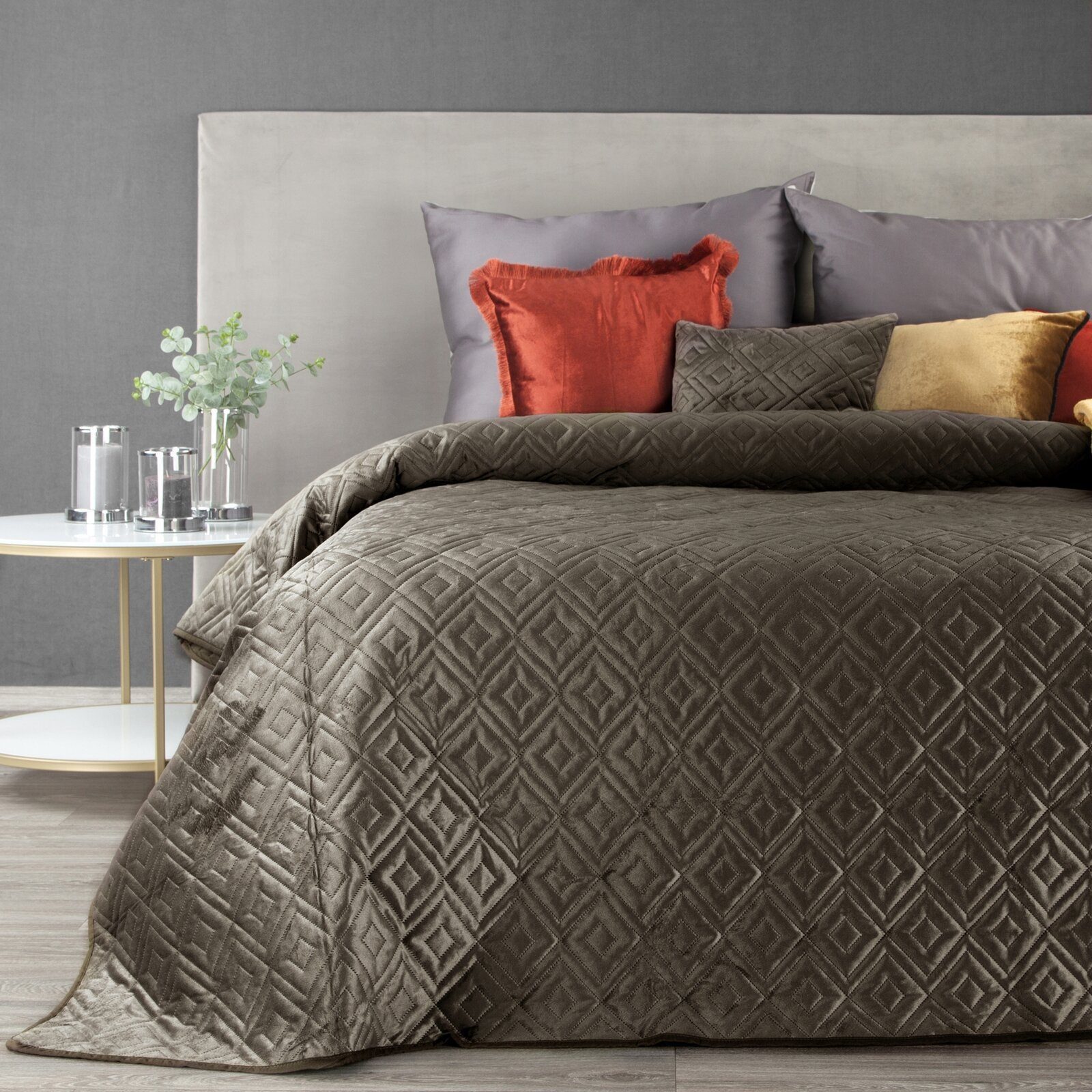 Eurofirany Bettüberwurf ARIEL, Velvet Decke Velours günstig online kaufen