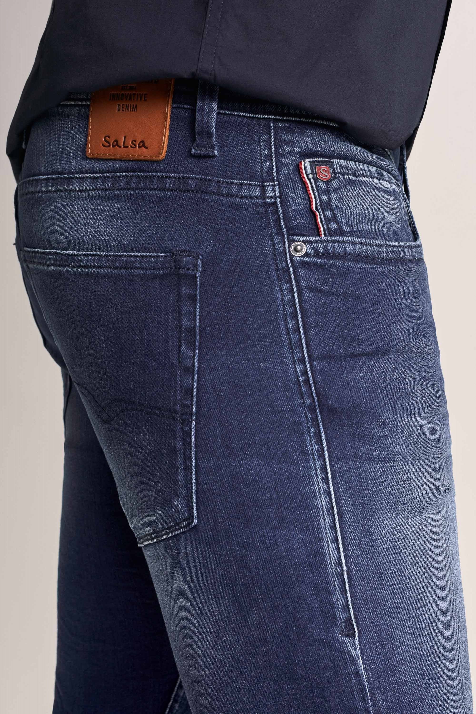 Salsa 5-Pocket-Jeans SALSA washed used CLASH dark 125222.8504 blue JEANS