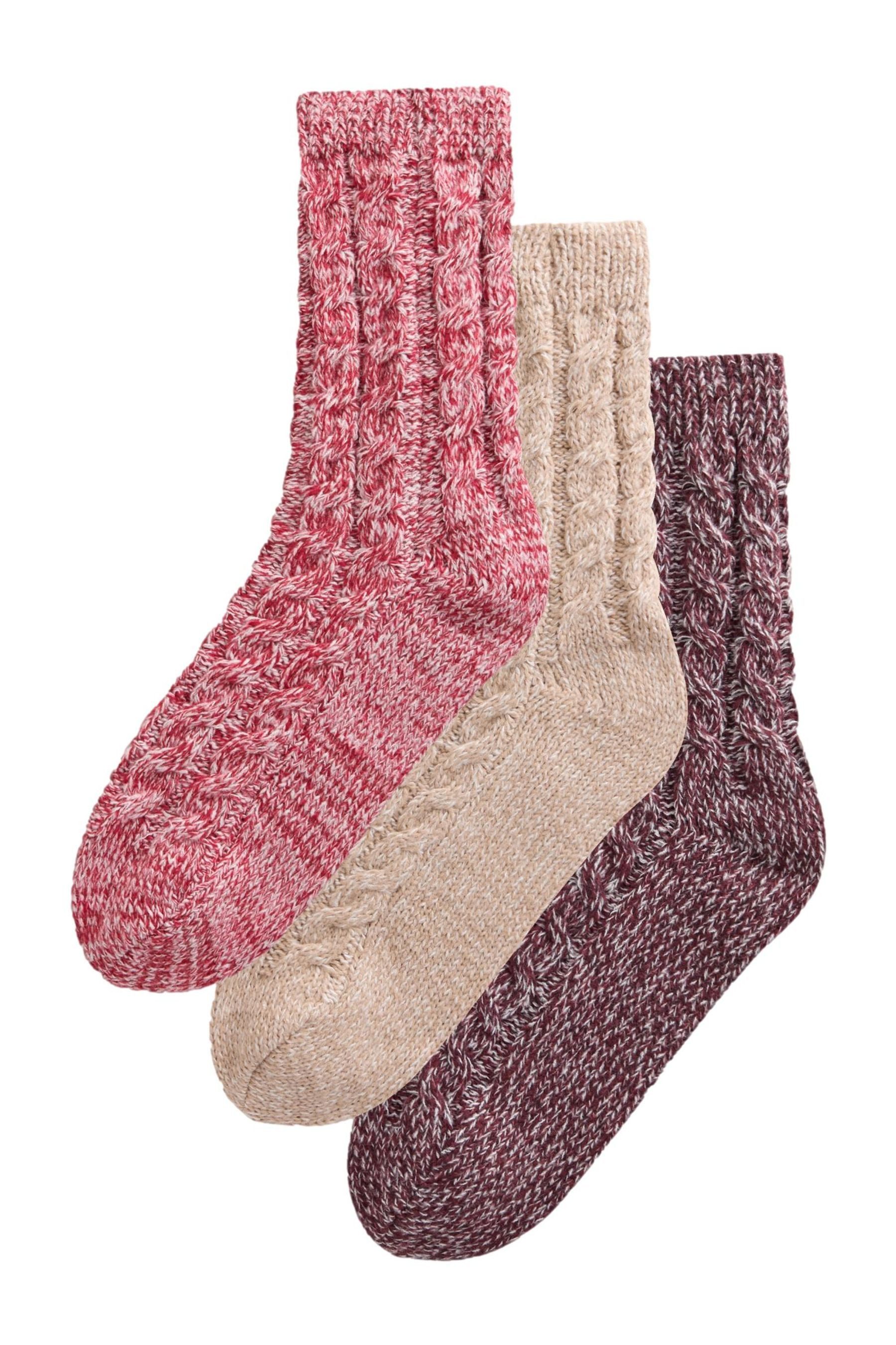 Kuschelsocken Kuschelige Söckchen mit Zopfmuster, 3er-Pack