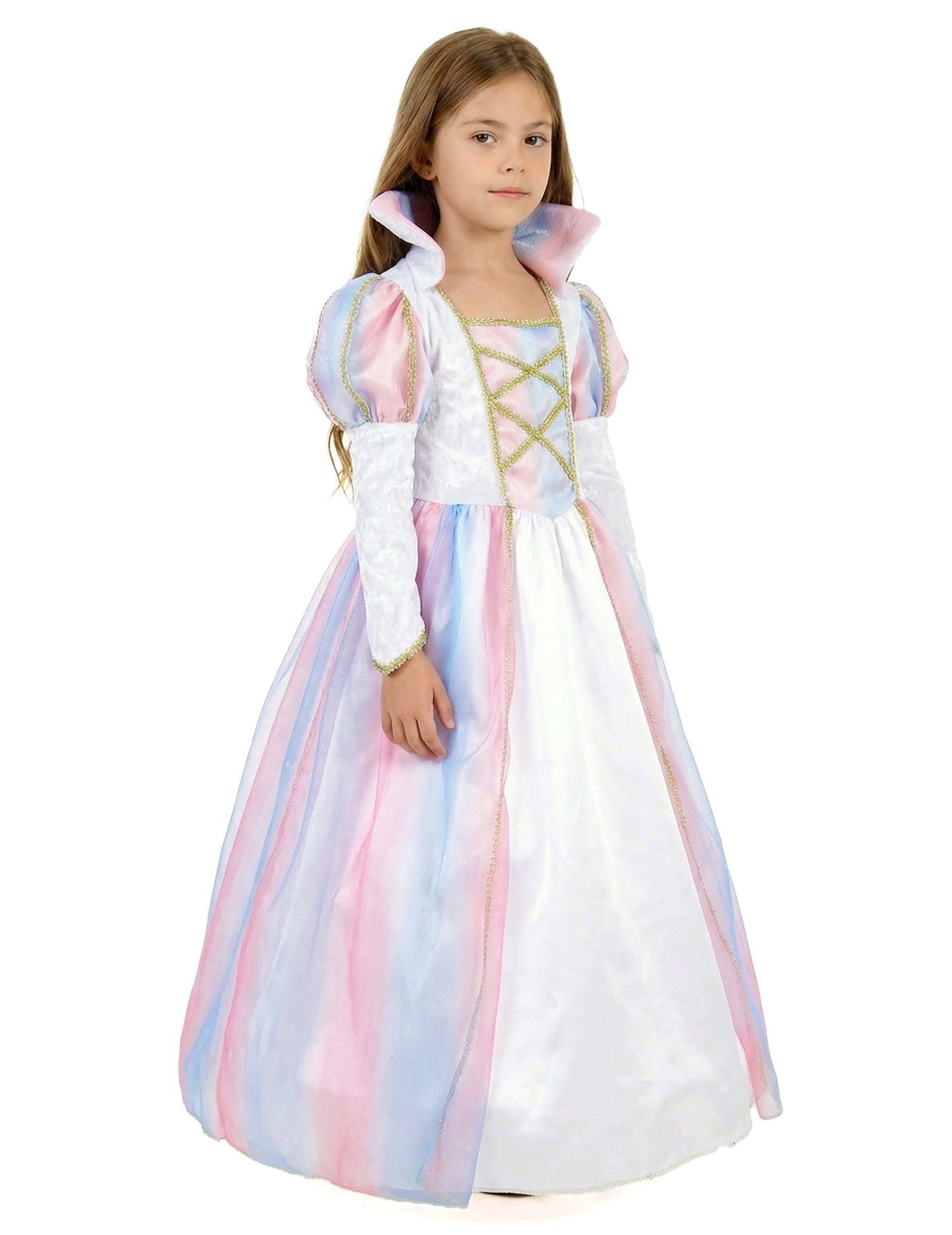 JADEO Kostüm Bezaubernde Prinzessin Kinderkostüm Königin weiss-gold