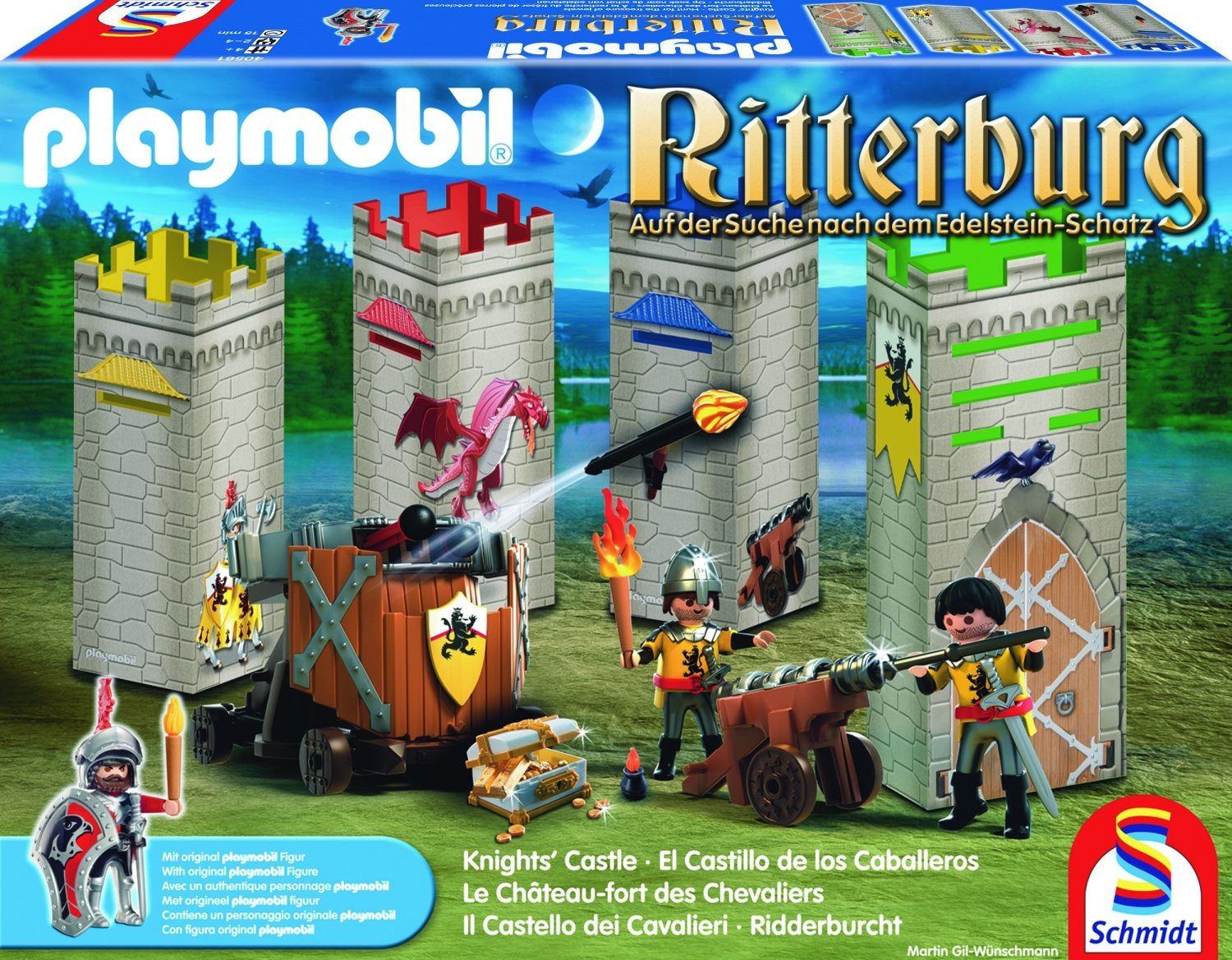 Schmidt Spiele Spiel Playmobil Ritterburg - Auf der Suche nach dem Edelstein-Schatz