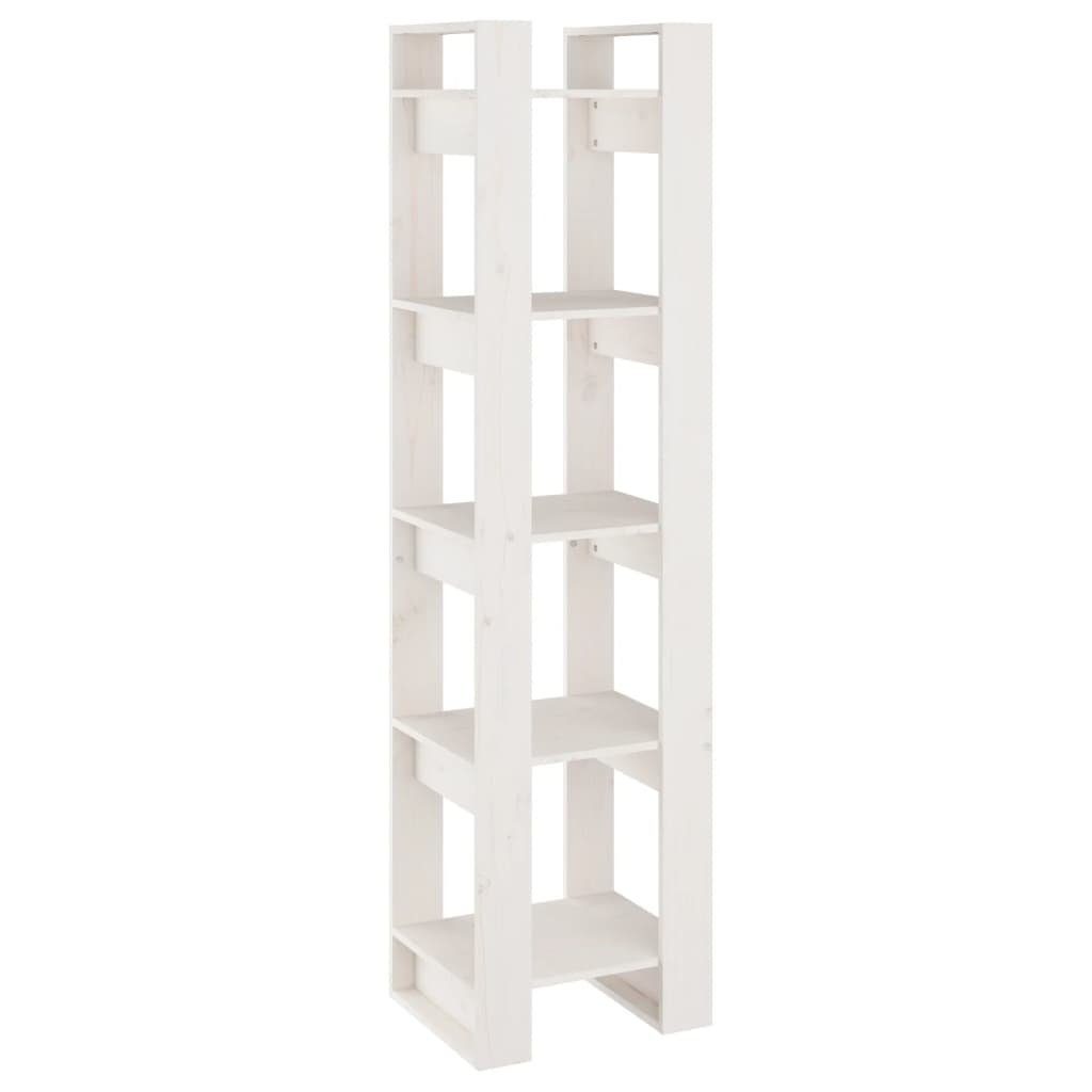cm furnicato Weiß Bücherregal/Raumteiler 41x35x160 Massivholz Bücherregal Kiefer