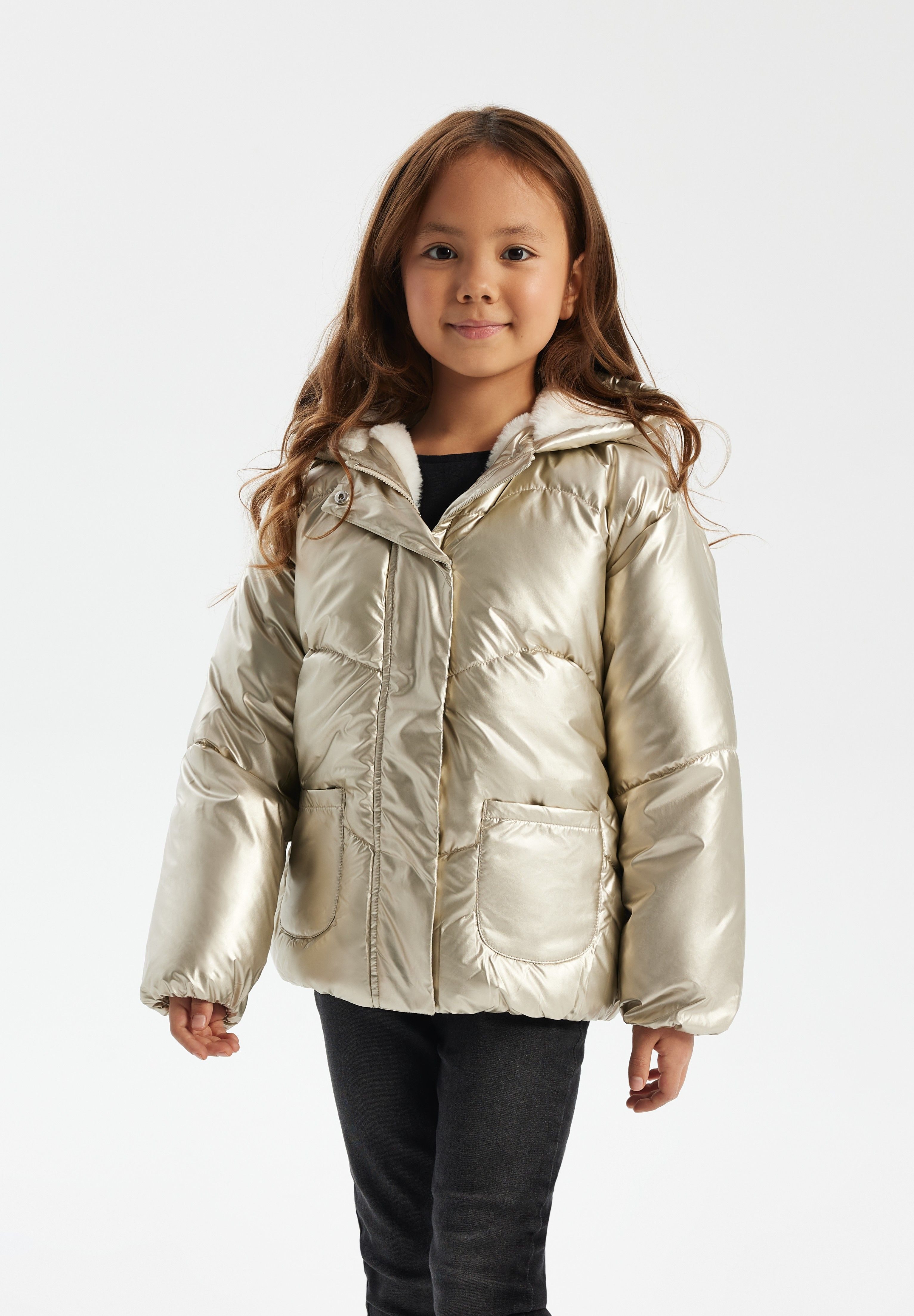 MINOTI Wintermantel Gefütterte Jacke im Matalic-Look, günstig online kaufen