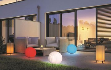 BONETTI LED Gartenleuchte Kugelleuchte BLÜTE, Farbwechsel, LED fest integriert, Blütenoptik, Ø 35 cm