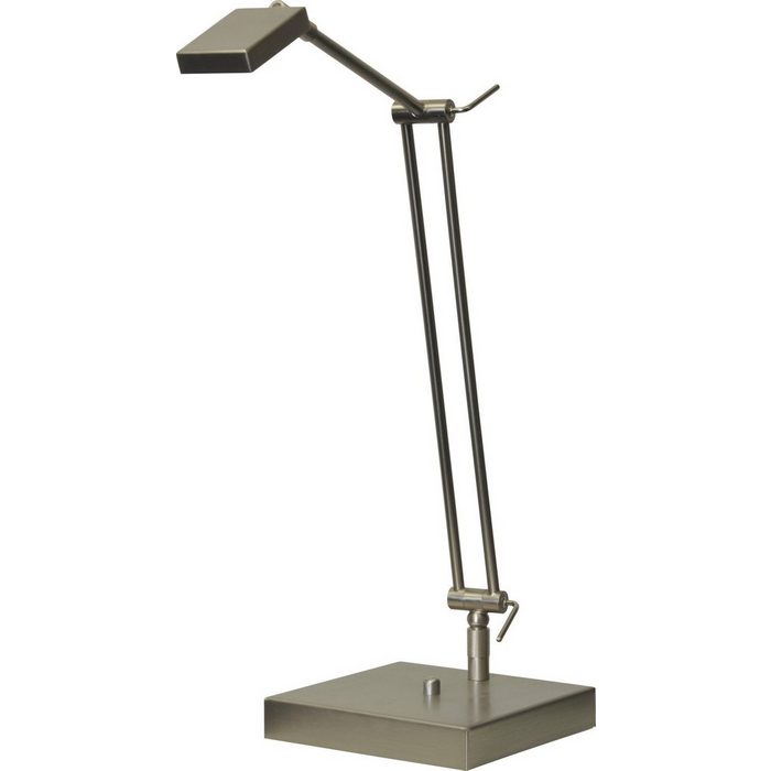 Licht-Erlebnisse Nachttischlampe DENIA 1 LED fest integriert Warmweiß LED Schreibtischleuchte dimmbar Touch 57 cm verstellbar Metall Modern