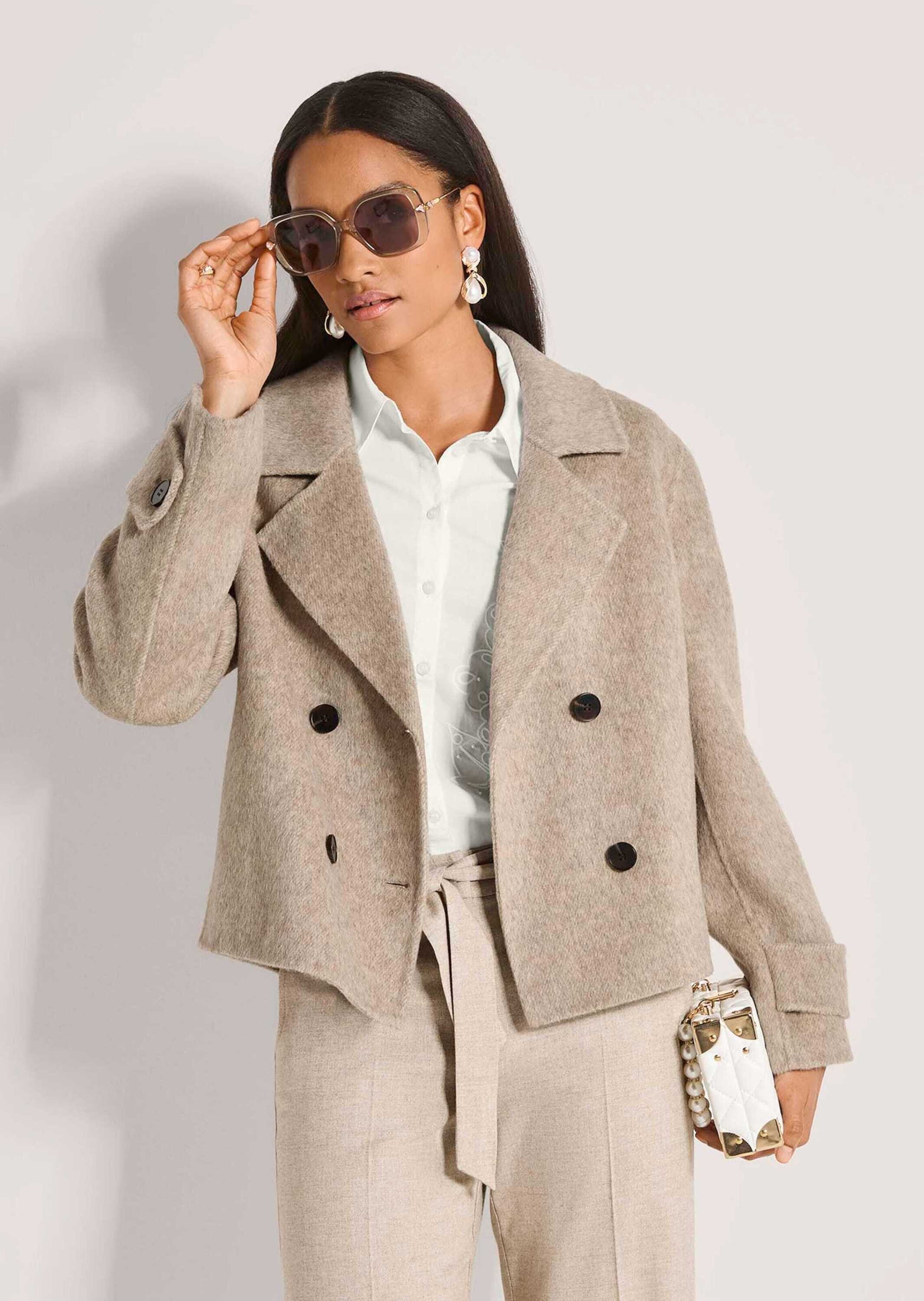 MADELEINE Outdoorjacke Caban-Jacke mit breitem Reverskragen Eleganter Klassiker, maritim inspiriert