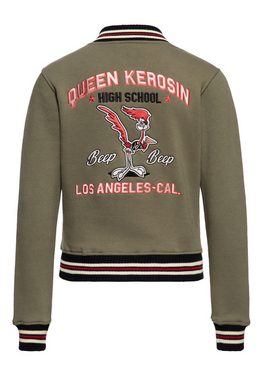 QueenKerosin Collegejacke Beep Beep mit großer Rückenstickerei