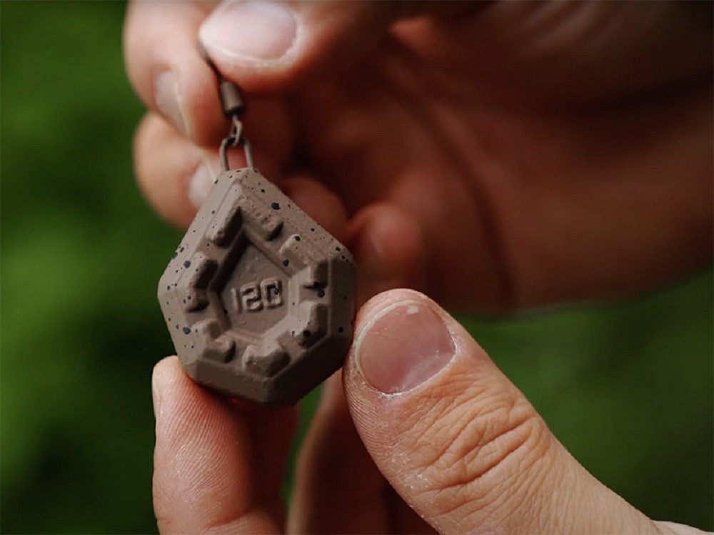 Delphin.sk Karpfenblei Blei SET Gewicht Karpfen CyberBARBED Voll 60g 80g 100g 120g BLEIFREI, (4-St), Natürliche Braunton Farben