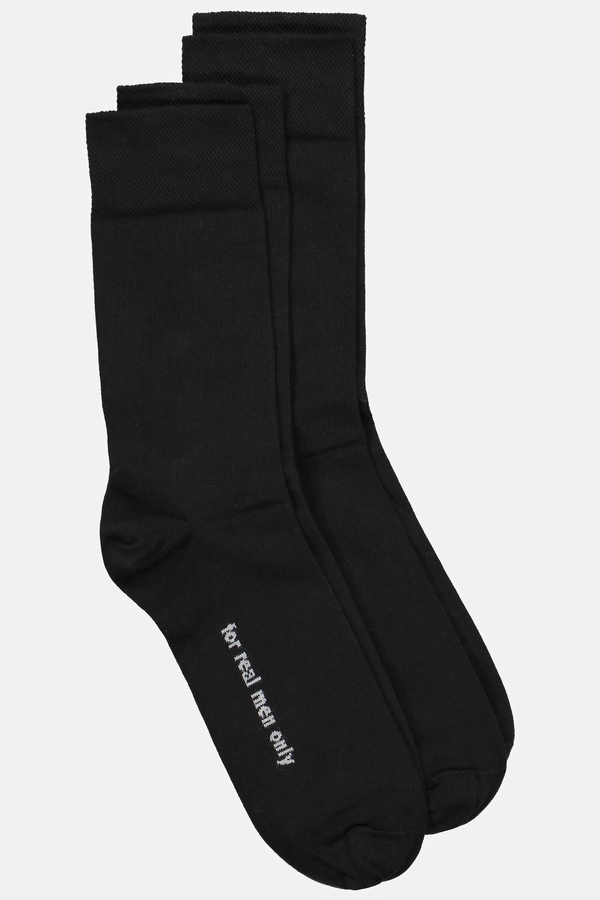 JP1880 Basicsocken Socken 2er-Pack Komfort-Bündchen (2-Paar) schwarz