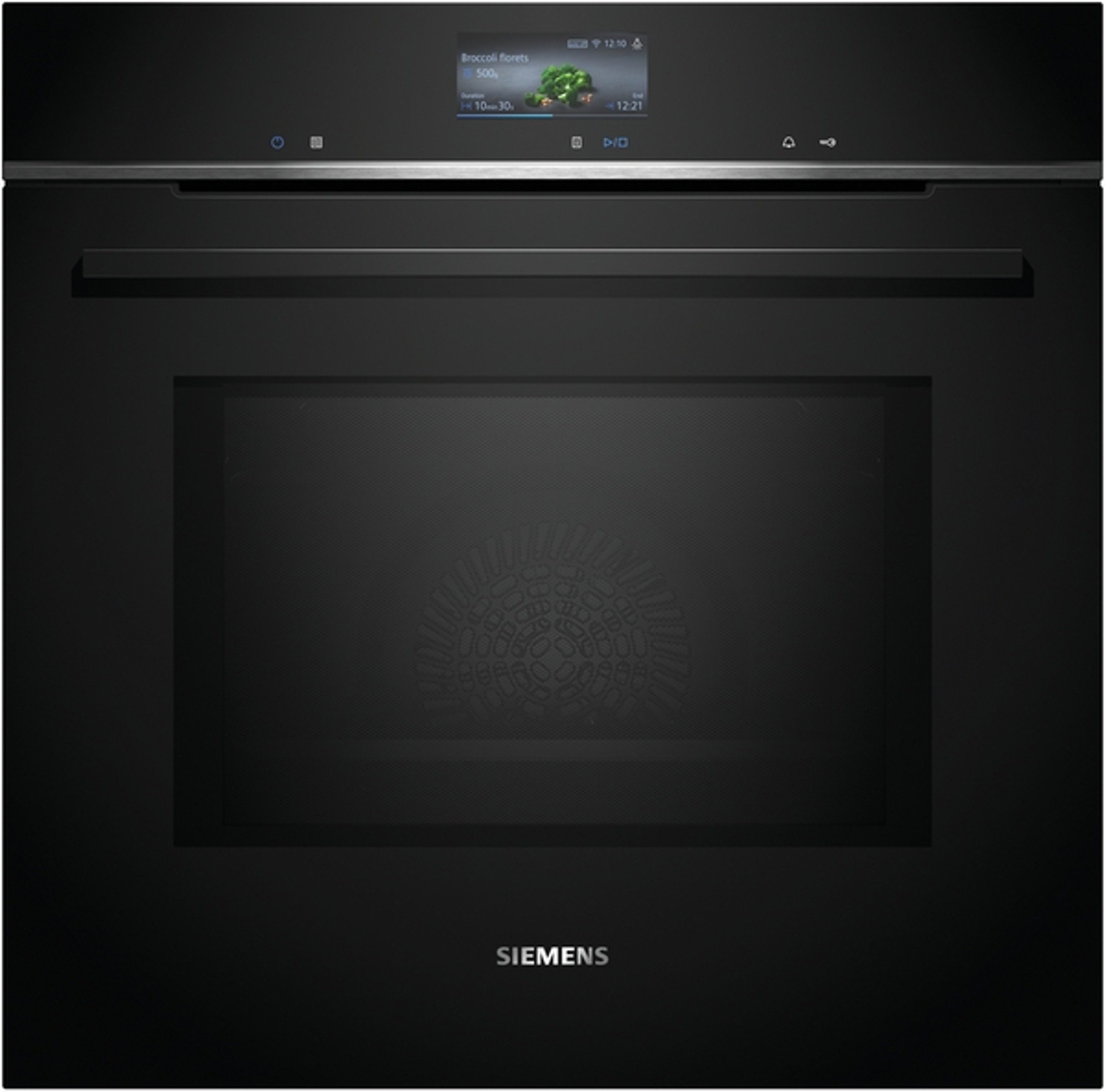 SIEMENS Backofen mit Mikrowelle iQ700/HM736GAB1 HM736GAB1, mit 1-fach Teleskop Auszug, Normalauszug, ecoClean,humidClean Plus, Home Connect, 4D Heißluft