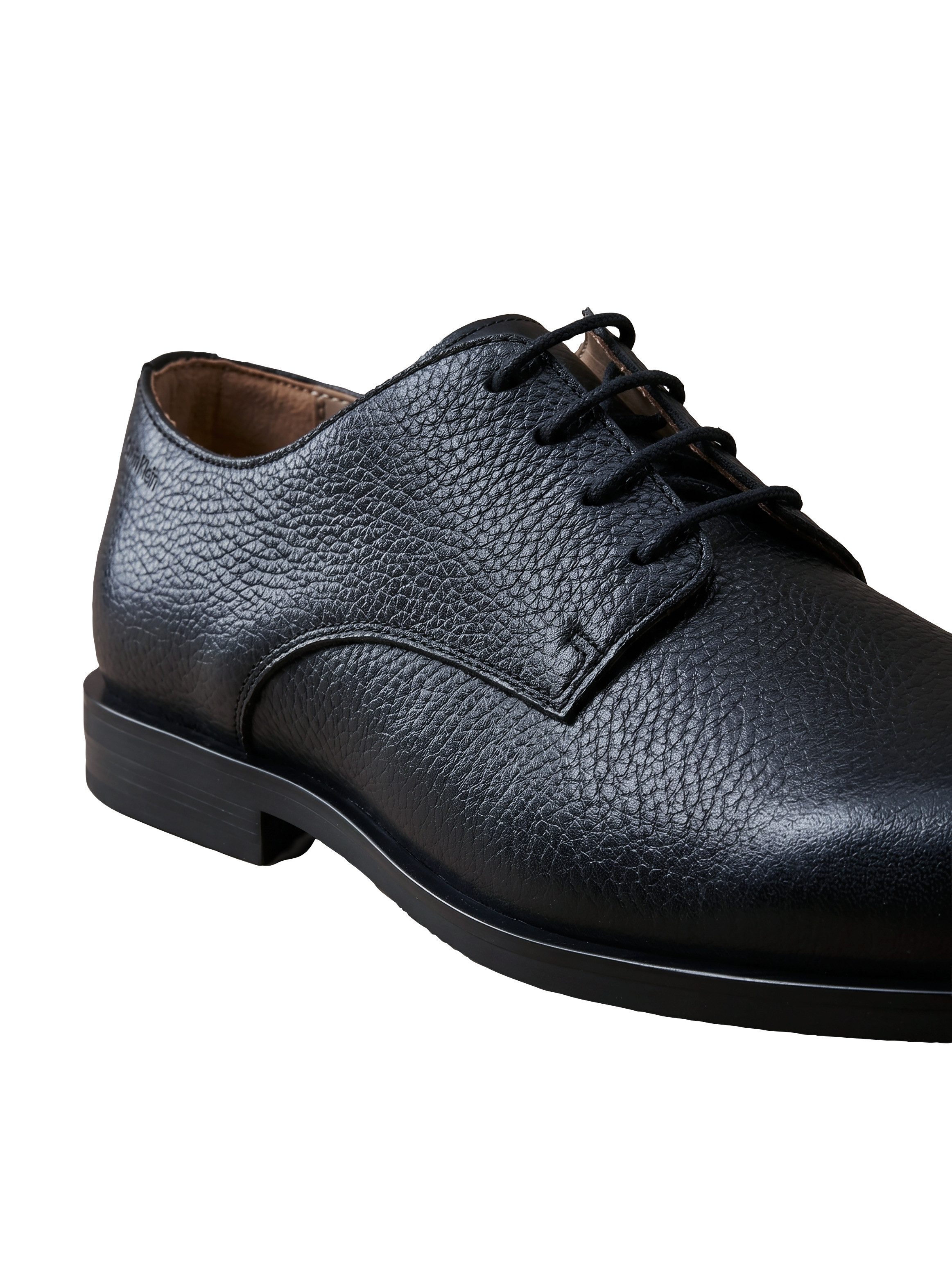 Calvin Klein ESS RUBBER DERBY TU LTH Schnürschuh Abendschuh, Anzugschuh, Business-Schuh mit Logoprägung, schmale Form