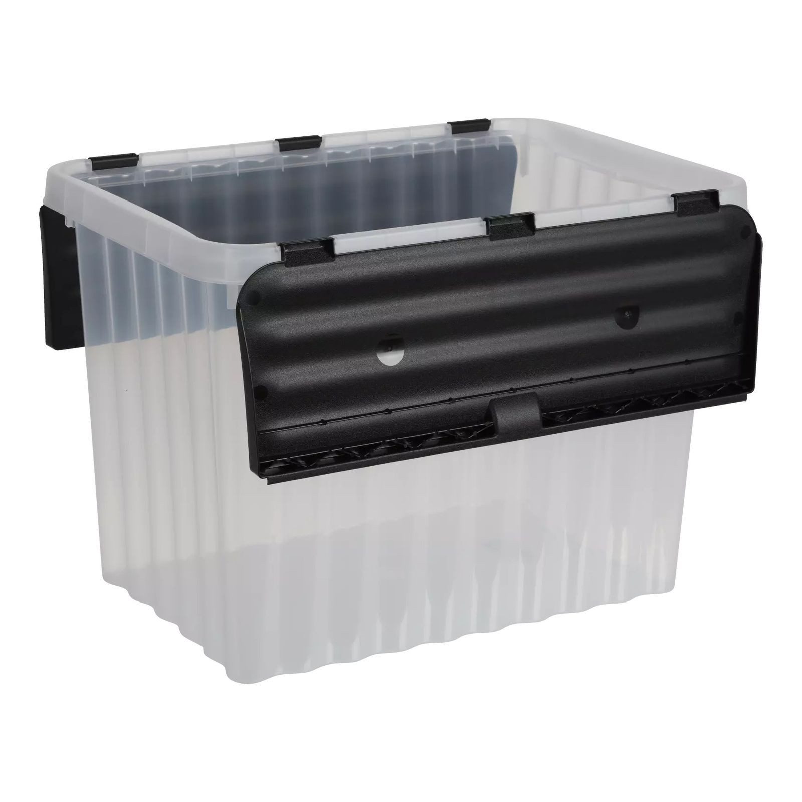 BURI Aufbewahrungsbox Aufbewahrungsbox 24L Wellenbox Staubox Transparent Spielzeugkiste
