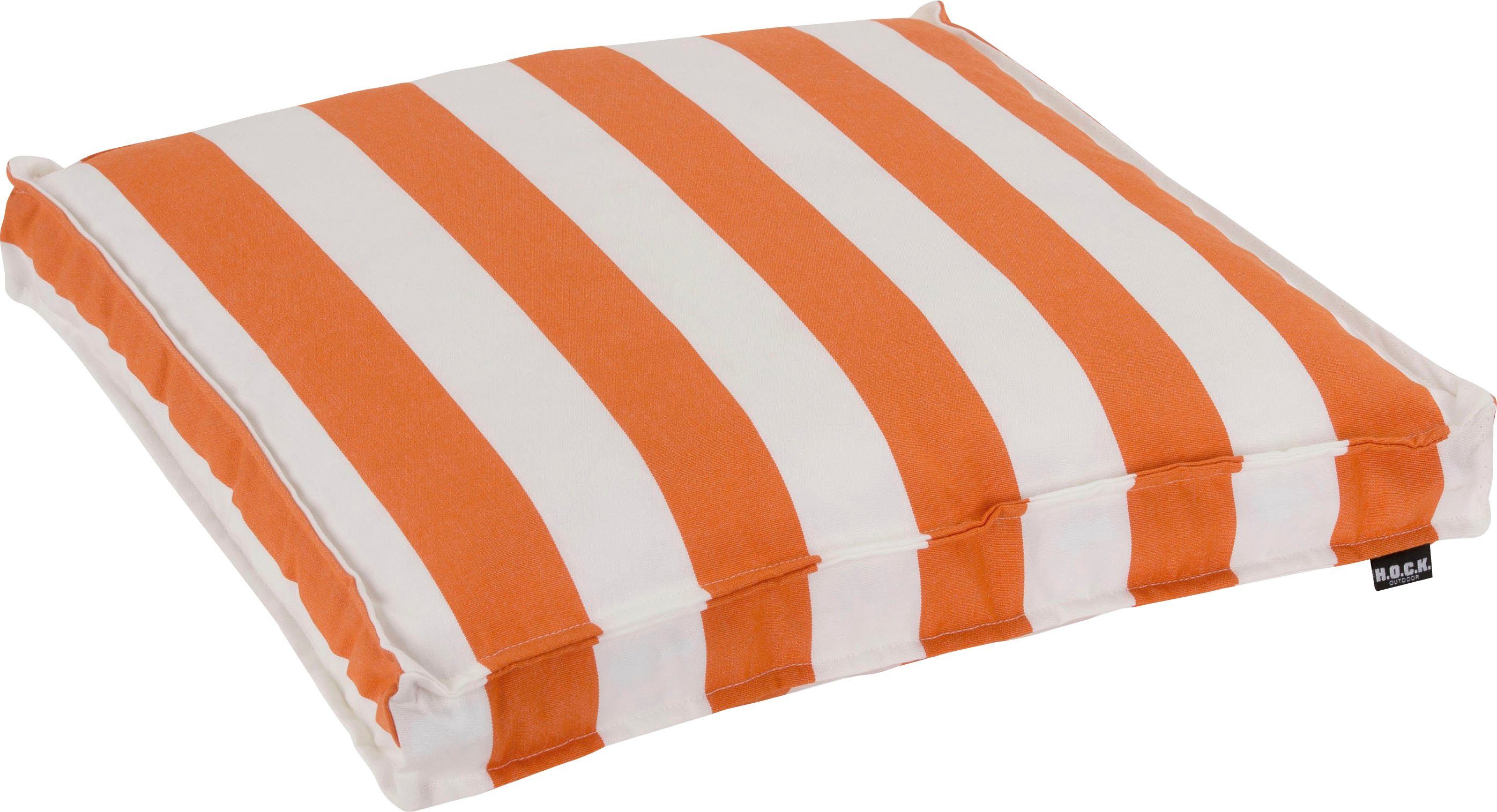 H.O.C.K. Sitzkissen Classic Streifen, mit Streifen orange