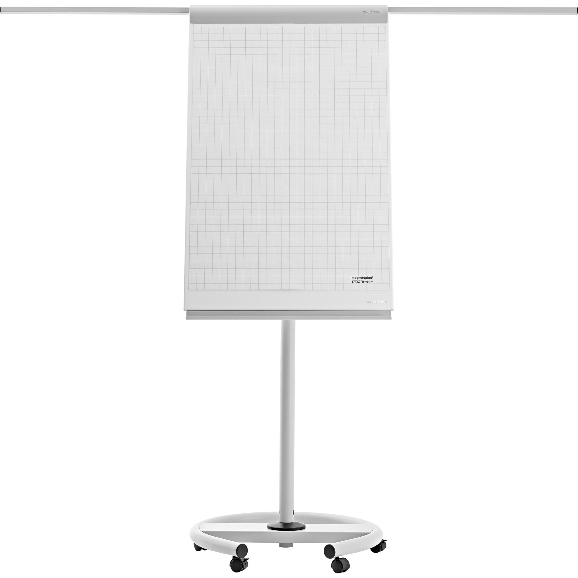 magnetoplan® Standtafel Flipchart de Luxe 12270F13 mobil lichtgrau/weiß