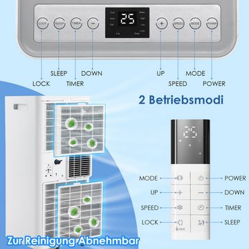 TLGREEN Klimagerät 4-in-1 Hocheffiziente Mobiles Klimagerät,9000 BTU, Kühlen&Ventilieren&Entfeuchten