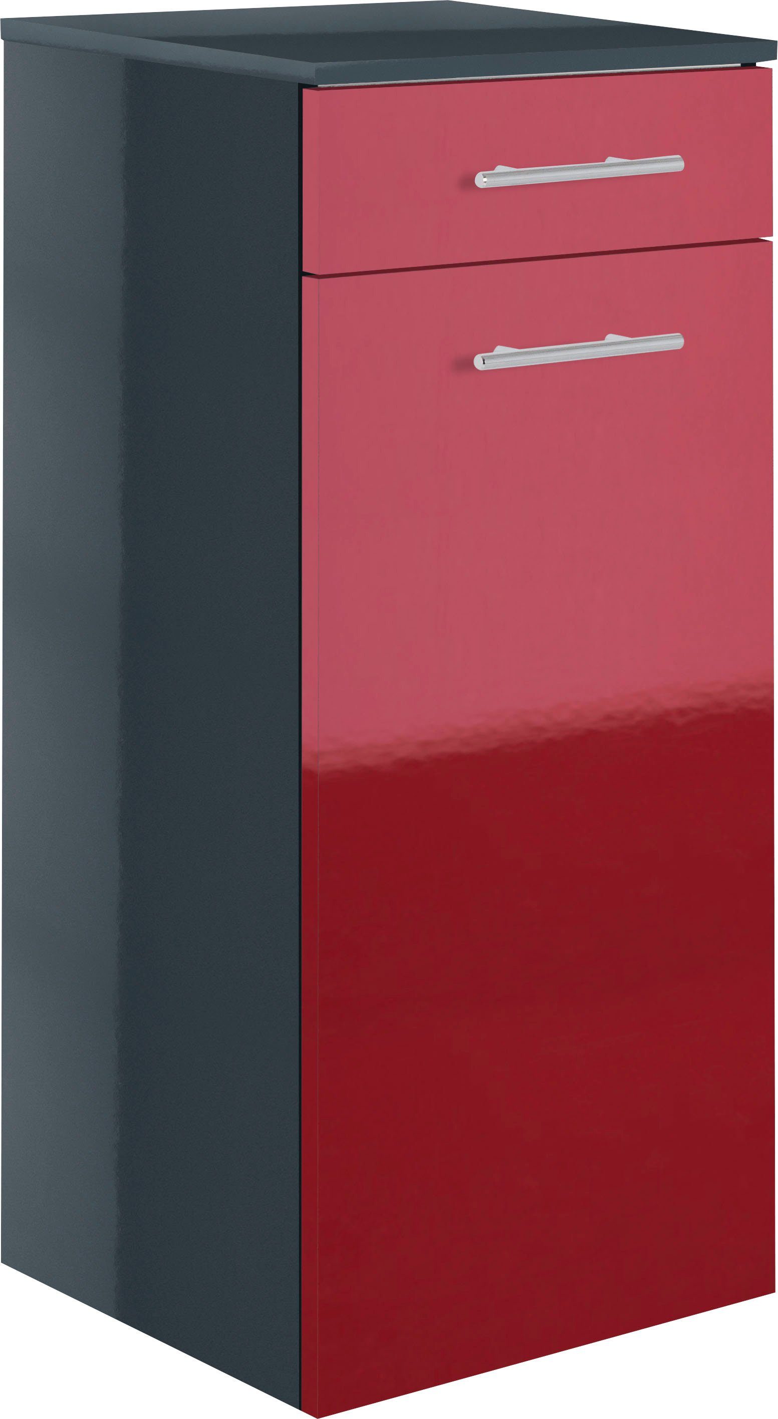 40 cm Midischrank Breite | MARLIN 3040, anthrazit rot