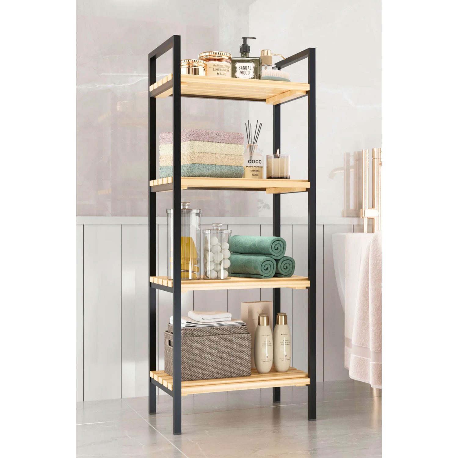 Jungengel Standregal Badregal Küchenregal Holz & günstig online kaufen