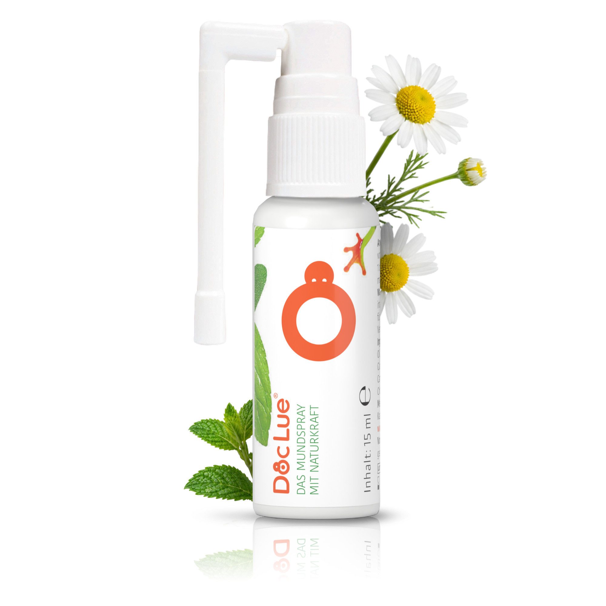 DocLue Mundspray und Atemspray zur Pflege und Erfrischung des Mundraums, – Mundpflege mit Pfefferminze, Eukalyptus, Salbei, Kamille, Menthol