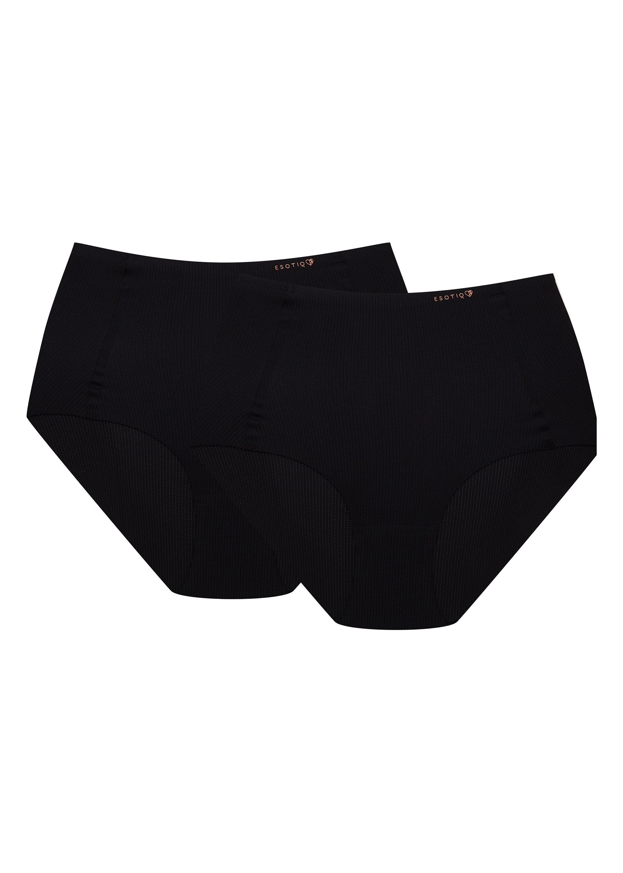 ESOTIQ Taillenslip Taillenslip Peria im 2er Pack, hohe Leibhöhe, nahtlos (2er-Pack)