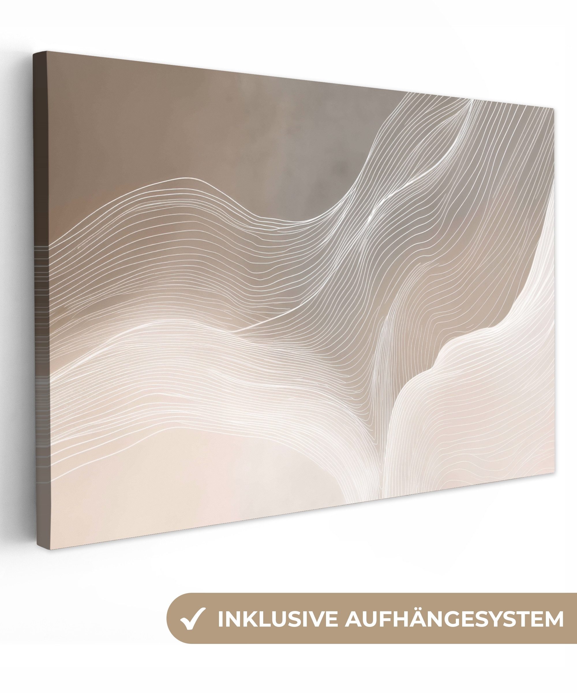 OneMillionCanvasses® Leinwandbild Wellenlinien - Luftströme - günstig online kaufen