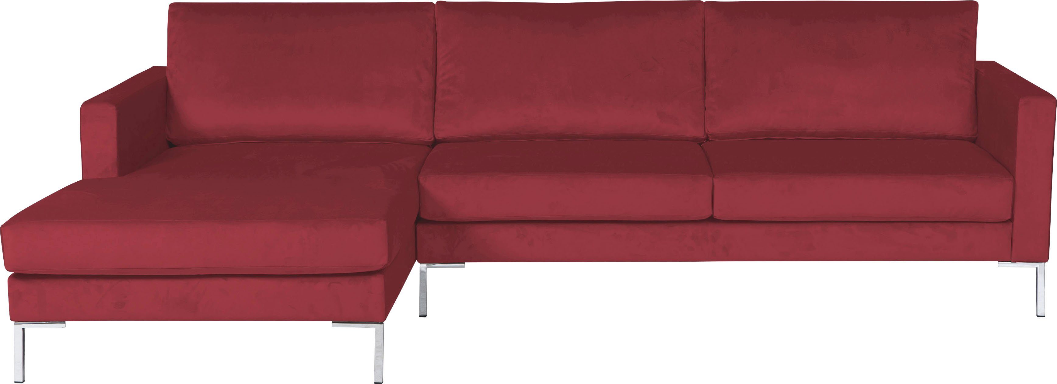 Alte Gerberei Ecksofa Velina, mit chianti cm Breite Metall-Winkelfüßen, 251