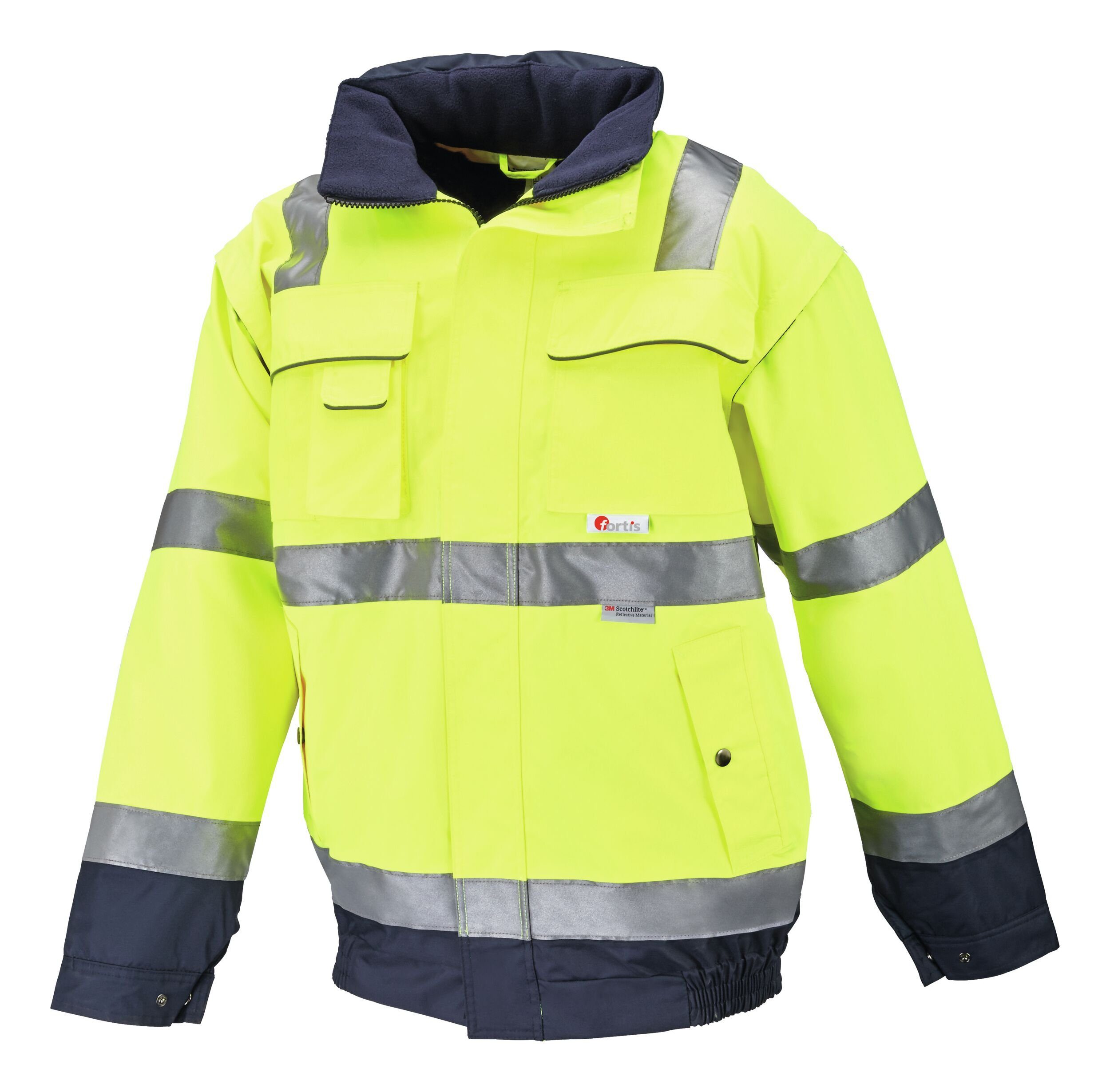 fortis Arbeitsjacke Warnjacke ARTHUR, gelb/marine