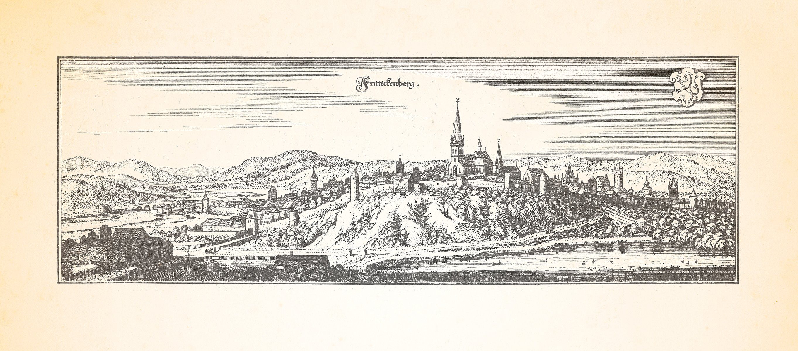 Kunstdruck Frankenberg a.d.Eder Liebfrauenkirche Wildpark Walkemühle Hexenturm Me