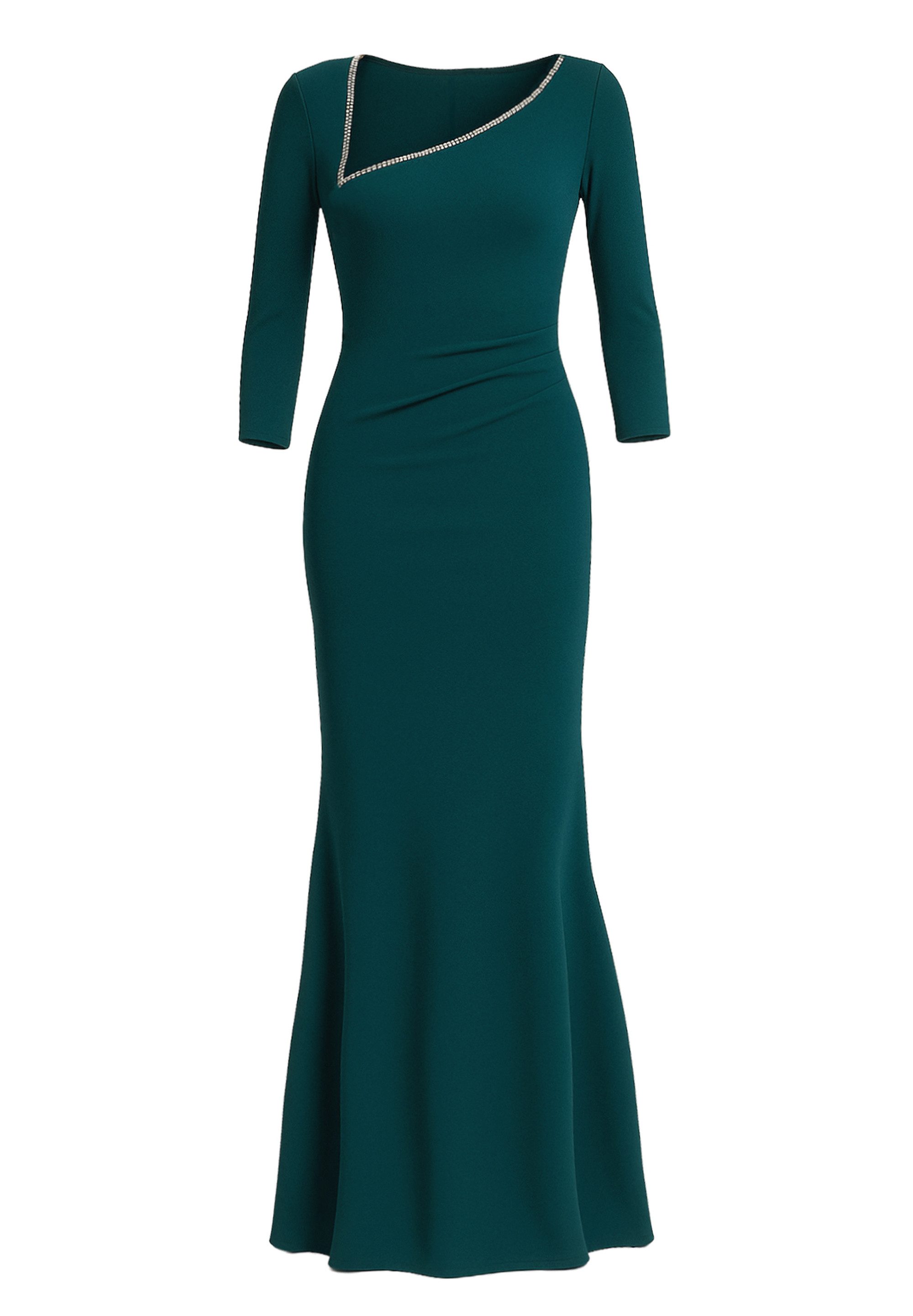 Goddiva Maxikleid Asymmetric Neck Diamante Embellished Maxi Dress langes Kl günstig online kaufen