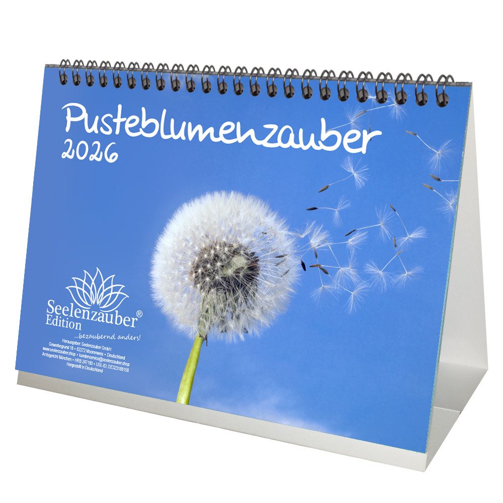 Seelenzauber Настольный календарь Pusteblumenzauber DIN A5 Настольный календарь für 2026 Löwenzahn Blumen