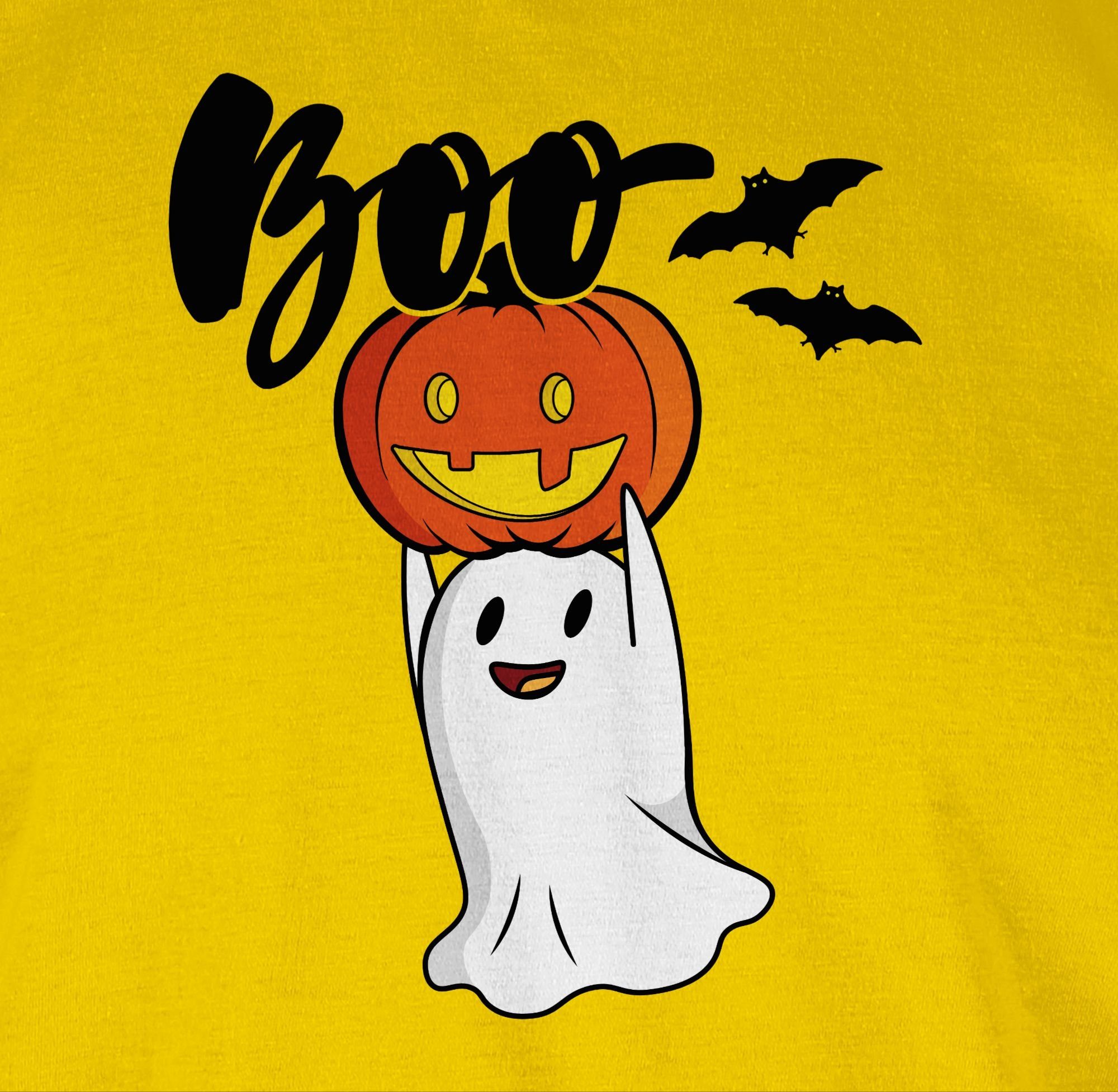 Kürbis Gespenster Gespenst Shirtracer 2 Geister Halloween Herren Kostüme T-Shirt Gelb Boo Geist