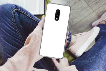 MuchoWow Handyhülle Weiß - Farben - Neutral, Phone Case, Handyhülle OnePlus 7, Silikon, Schutzhülle