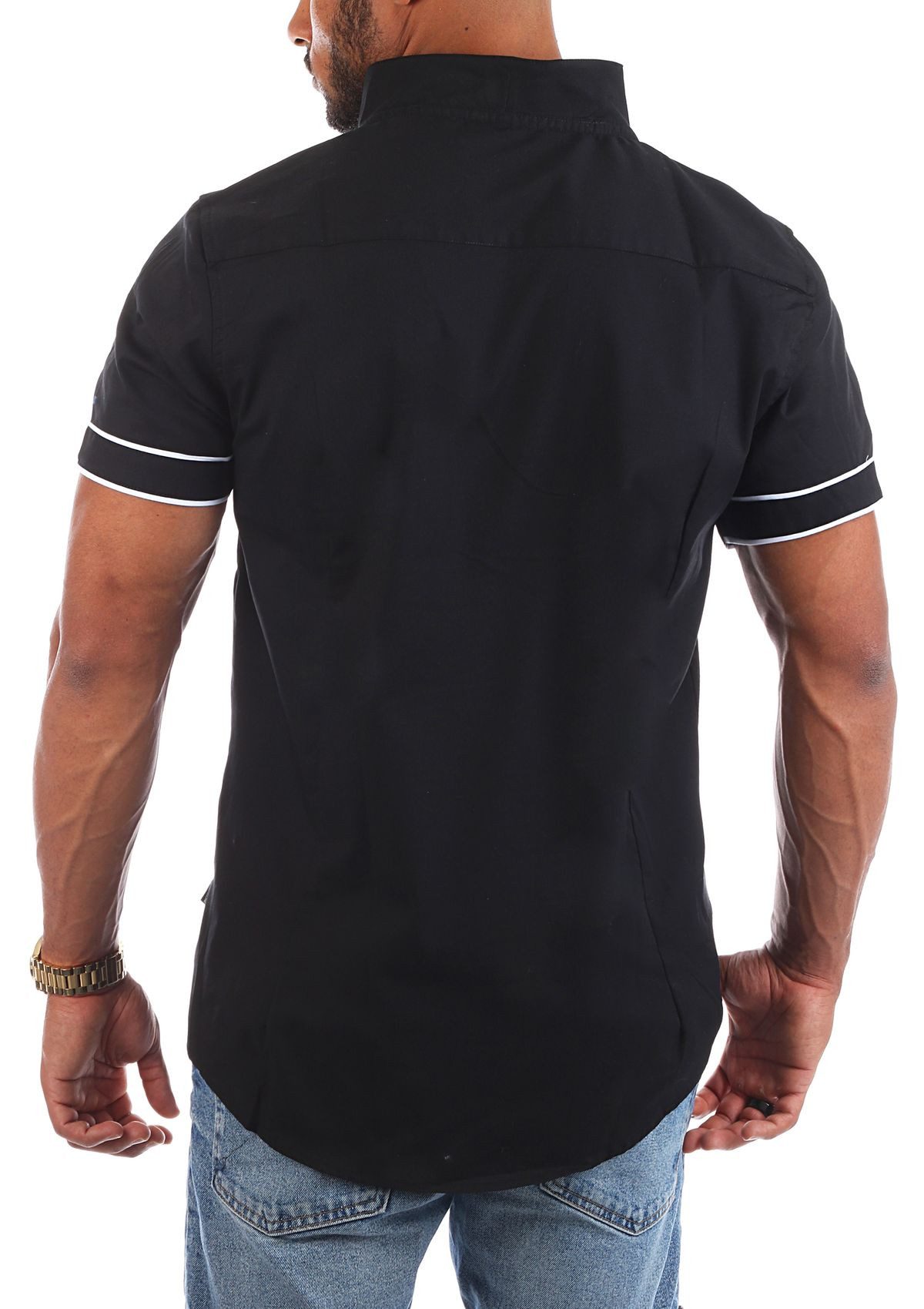 CARISMA Kurzarmhemd Herren Hemd Basic einfarbig 9118 / 9119 Regular Kurzarm Stehkragenkragen Uni