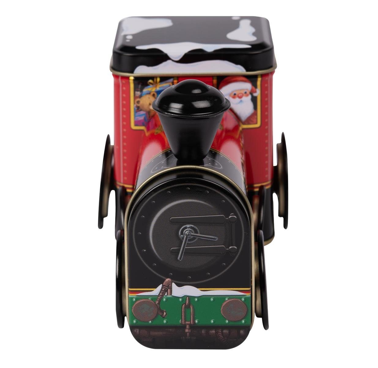 POWERHAUS24 Keksdose Blechdose Santa Express mit Backrezept, Metall, (Kein Set)