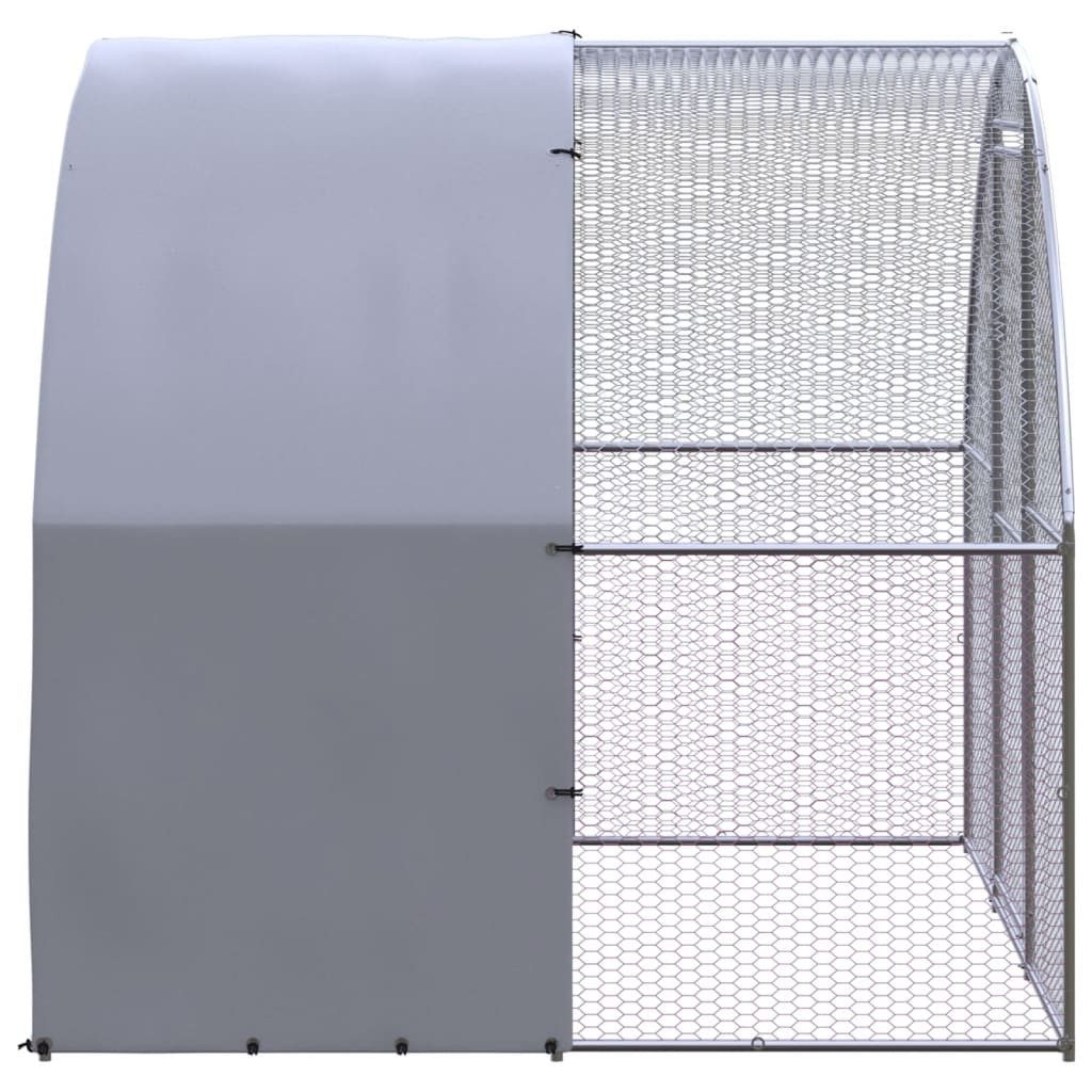 vidaXL Hühnerstall, Outdoor-Hühnerstall 3x2x2 m Verzinkter Stahl