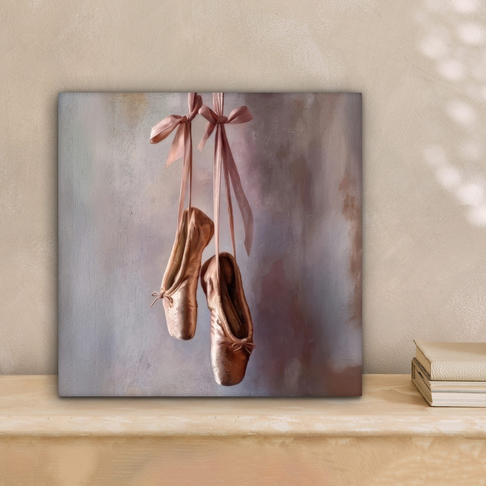 OneMillionCanvasses® Leinwandbild Ballettschuhe - Satin - Erdtöne, Fotodruc günstig online kaufen