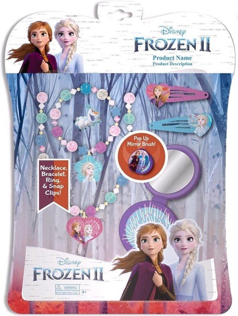 Kids Euroswan Schmink-Koffer Disney Frozen - Set mit 6 Haar Schmuck mit  Bürste und Spiegel